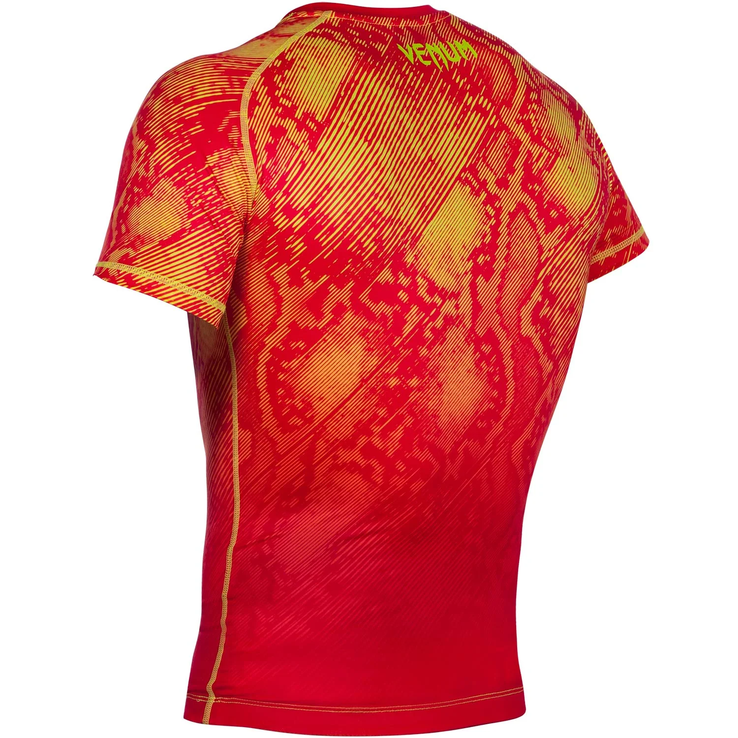 Venum Fusion Compression T-shirt - Short Sleeves - Orange/Yellow - Image 5