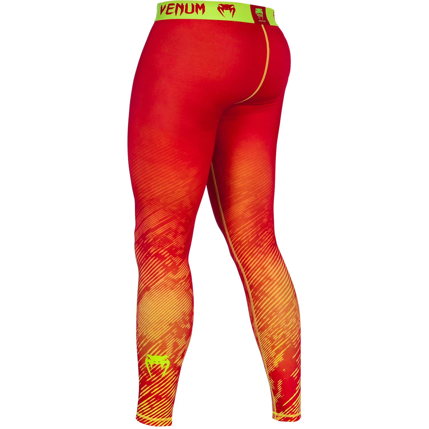Venum Fusion Compression Tights - Orange/Yellow - Image 3