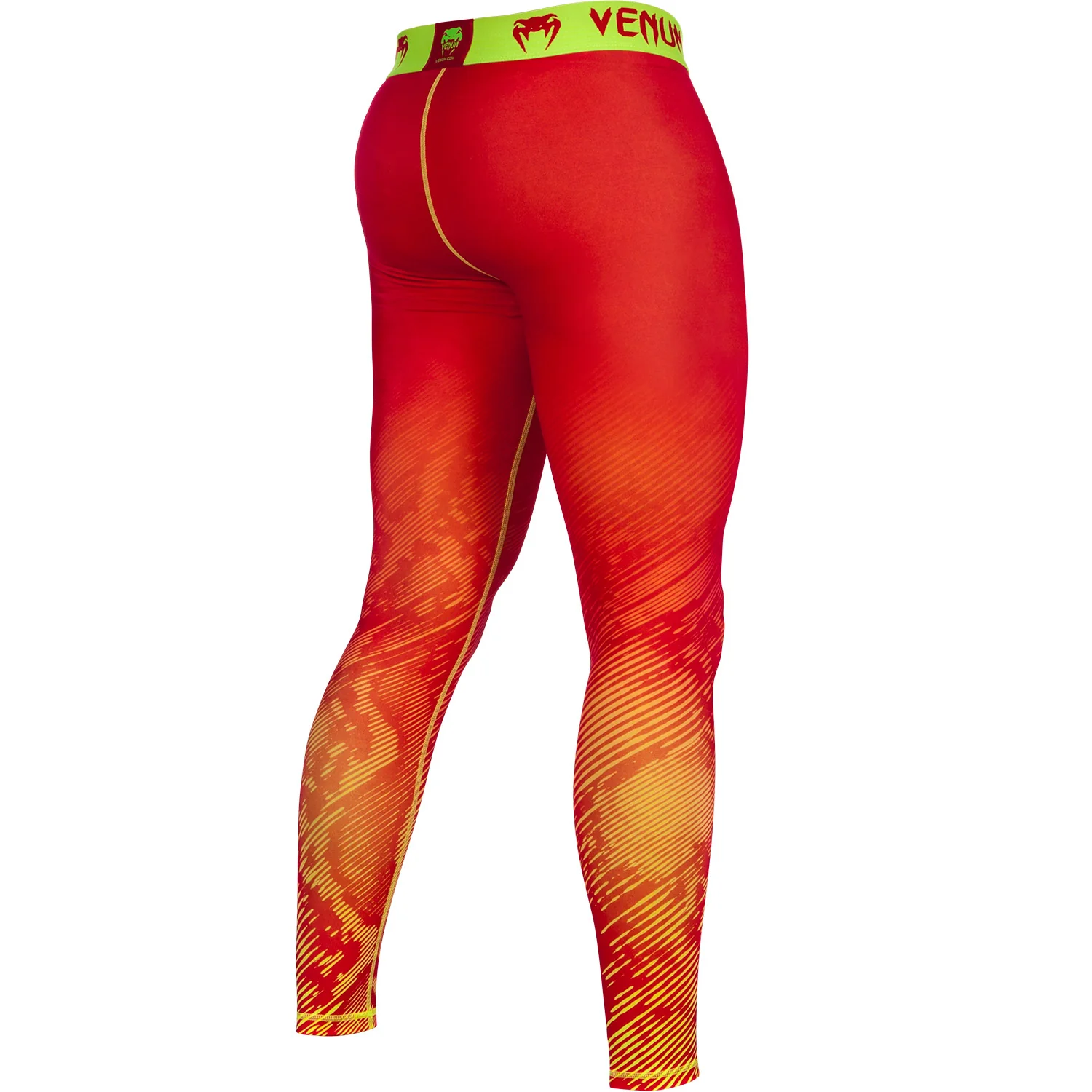 Venum Fusion Compression Tights - Orange/Yellow - Image 4
