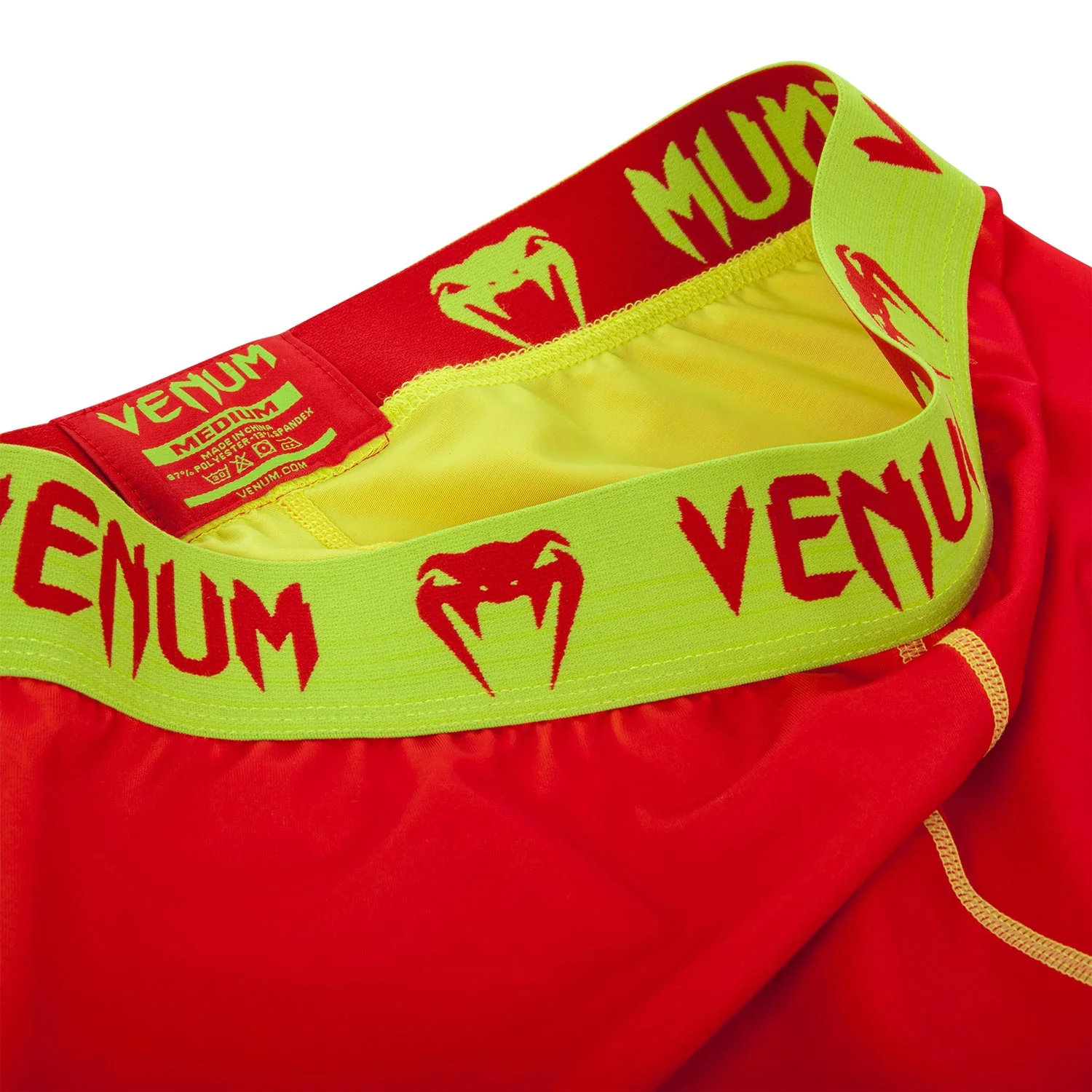 Venum Fusion Compression Tights - Orange/Yellow - Image 5