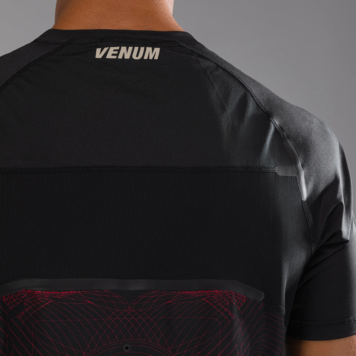 Venum G-Fit Air Men's Dry-Tech T-Shirt - Deep Black / Fire Red - Image 6