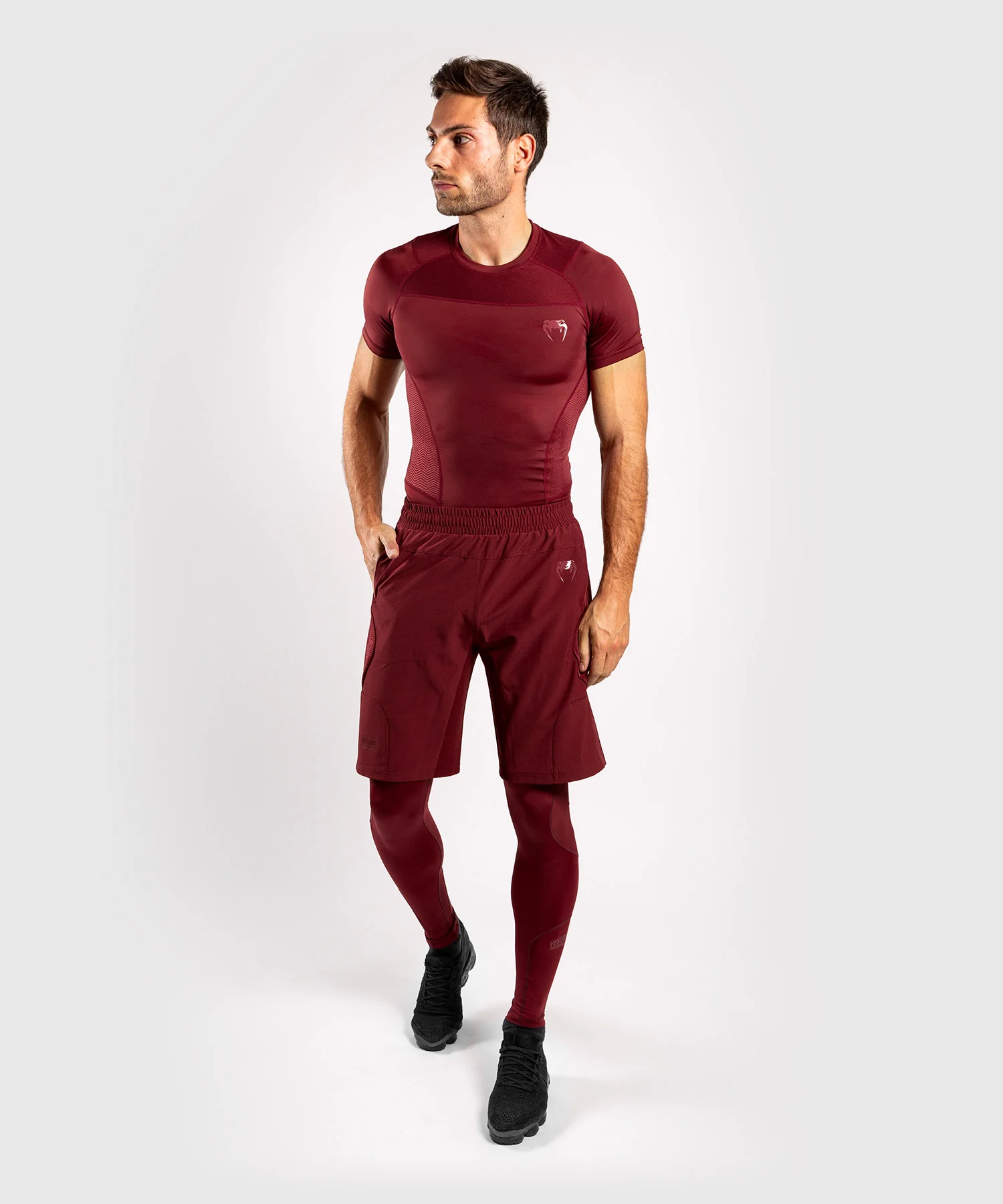 Venum G-Fit Compression Tights - Burgundy - Image 5