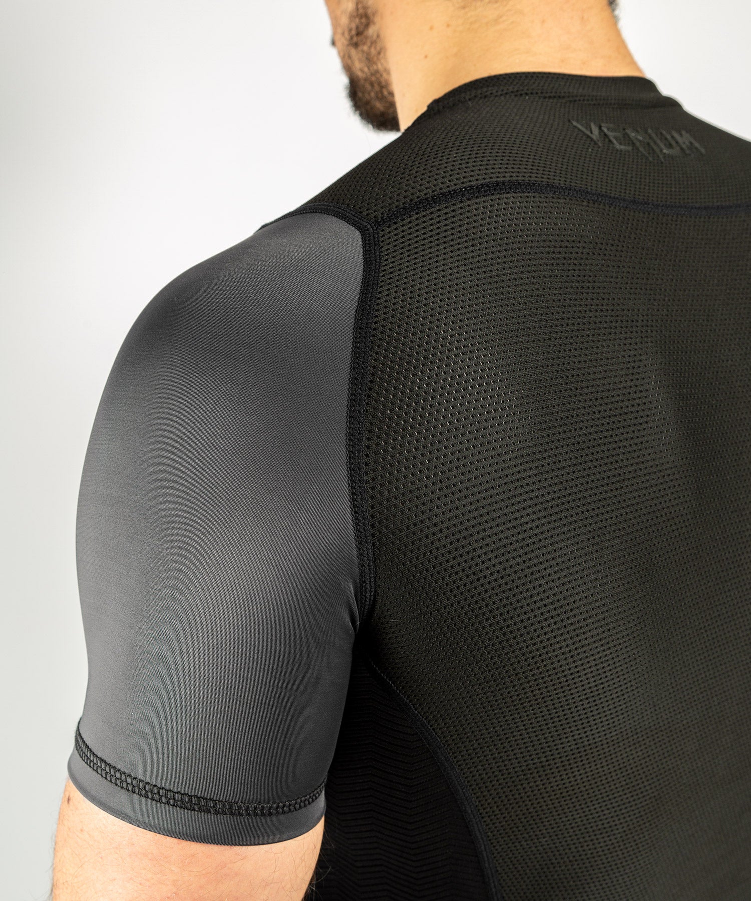 Venum G-Fit Rashguard - Short Sleeves - Grey/Black - Image 7