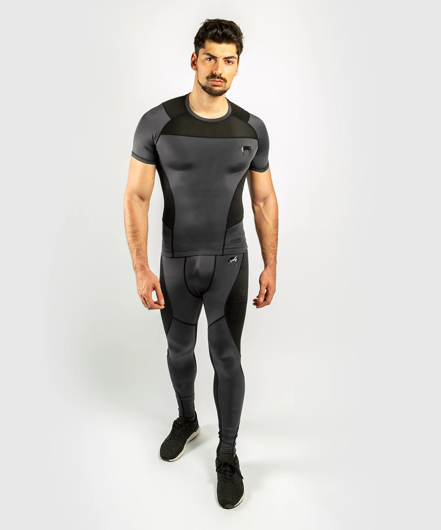 Venum G-Fit Rashguard - Short Sleeves - Grey/Black - Image 9