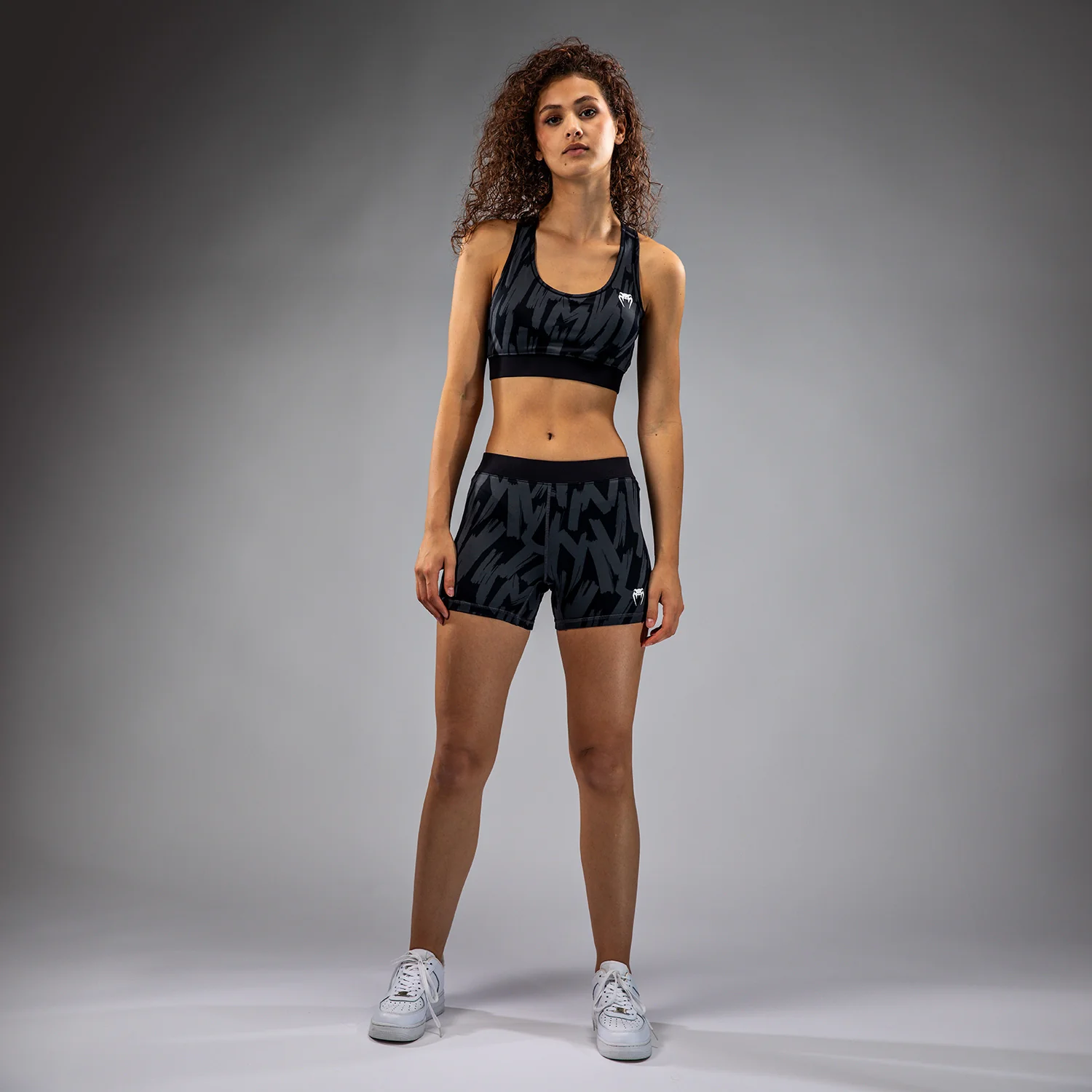 Venum Graffiti Women’s Compression Shorts - Urban Charcoal - Image 3