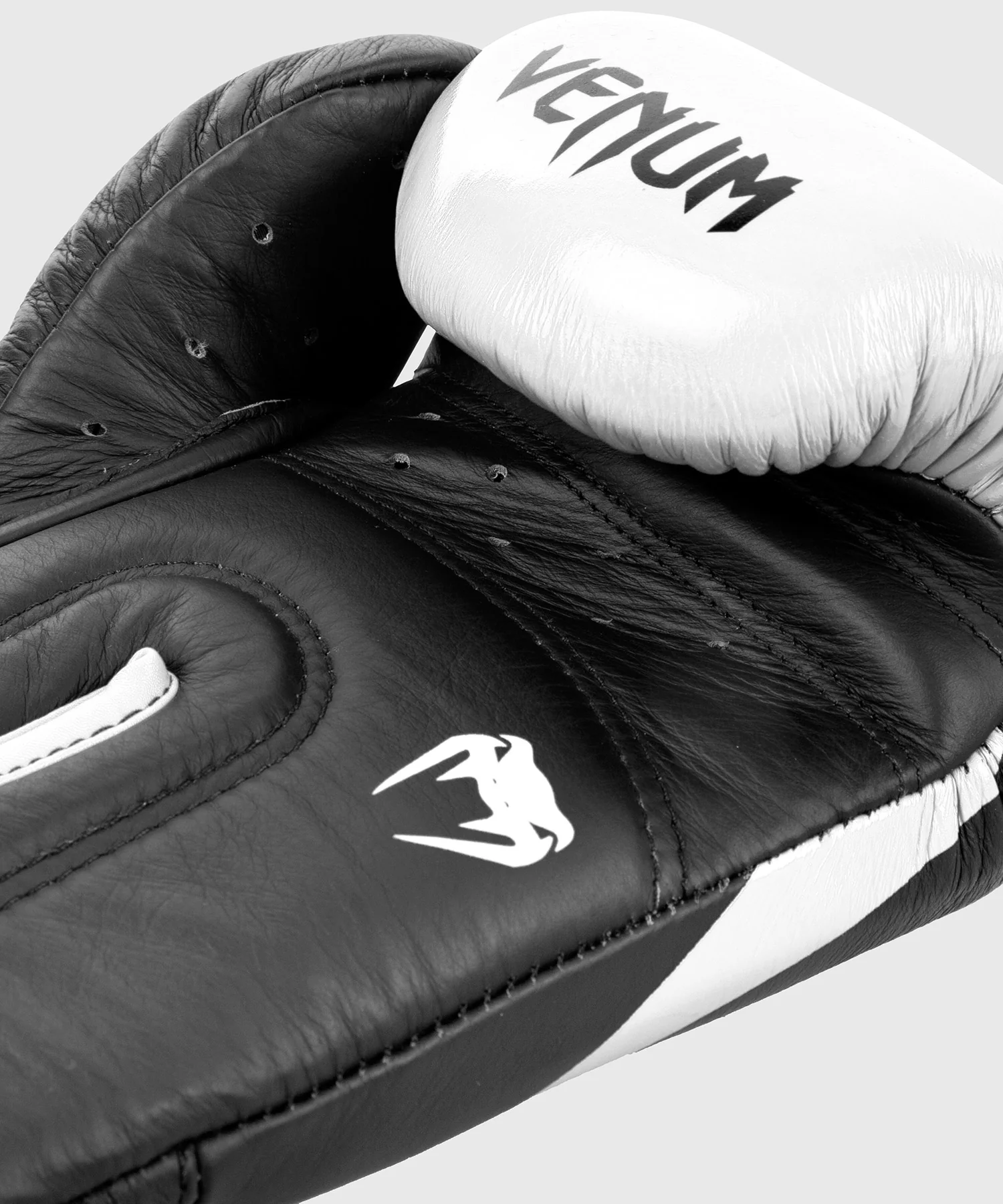 Venum Hammer Pro Boxing Gloves Velcro - Black/White - Image 6
