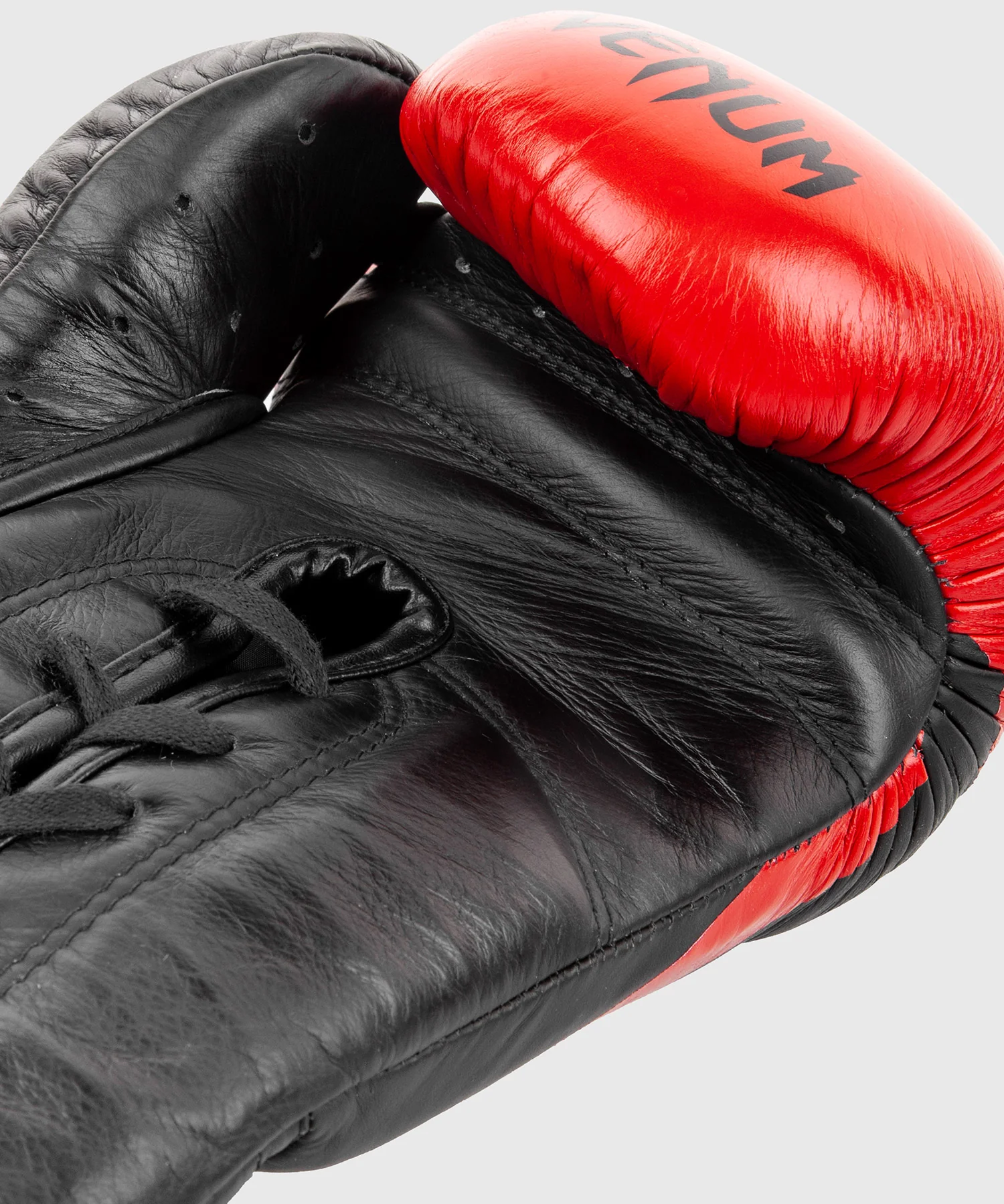 Venum Hammer Pro Boxing Gloves - With Laces - Black/Red - Image 4