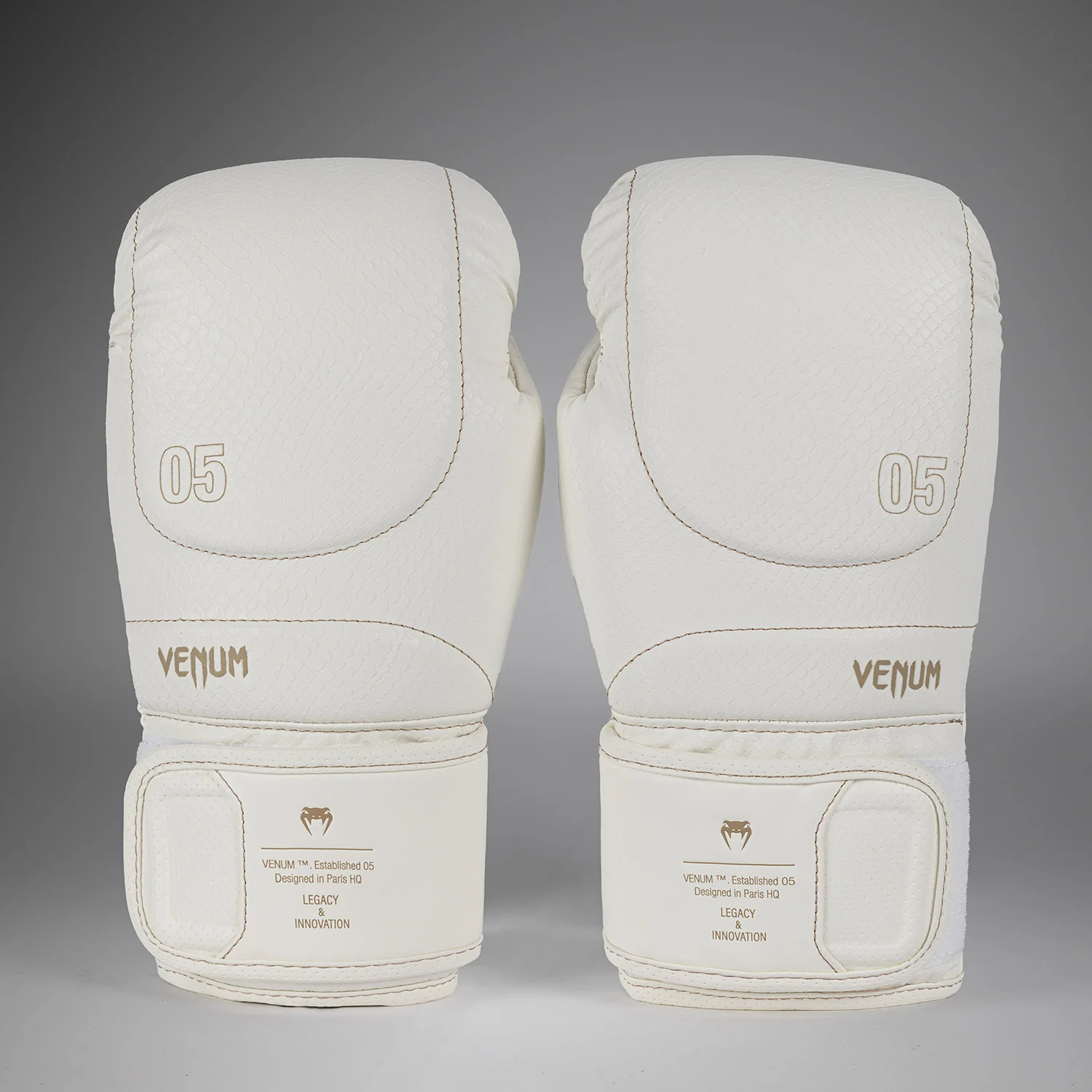 Venum Impact Evo Scales Boxing Gloves - Ivory - Image 4