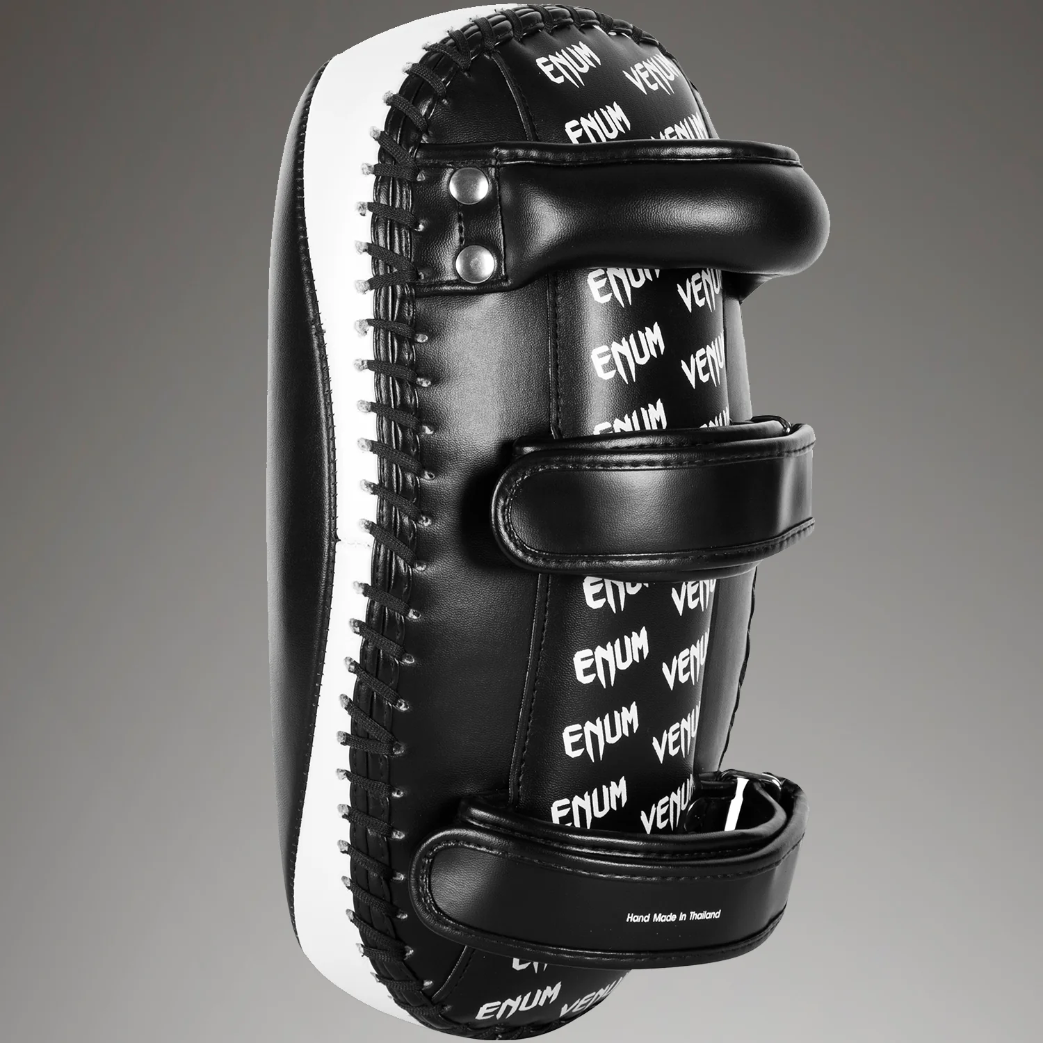 Venum Light Kick Pads - Skintex Leather - Black/Ice (Pair) - Image 4