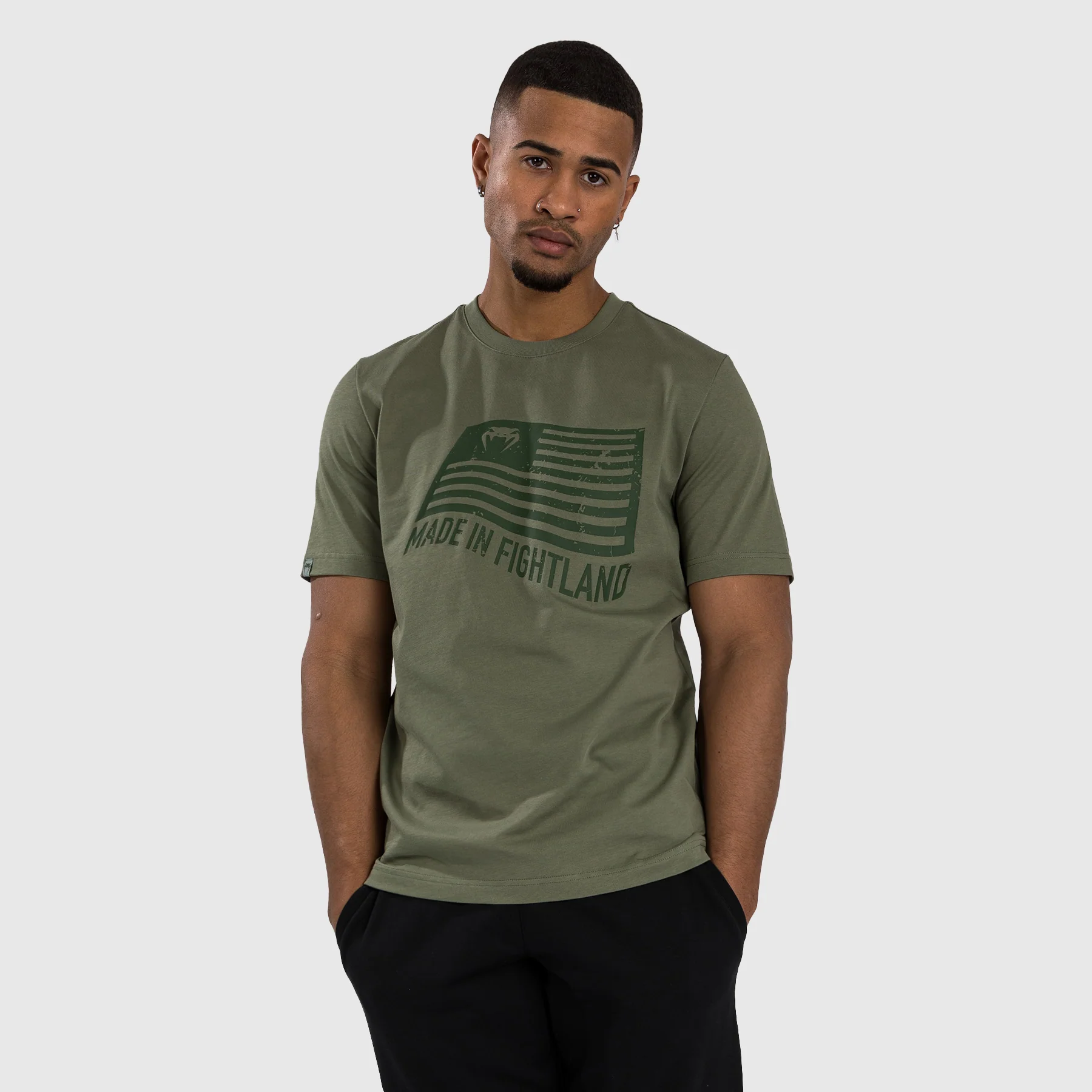 Venum Made in Fightland T-Shirt - Khaki - Image 3
