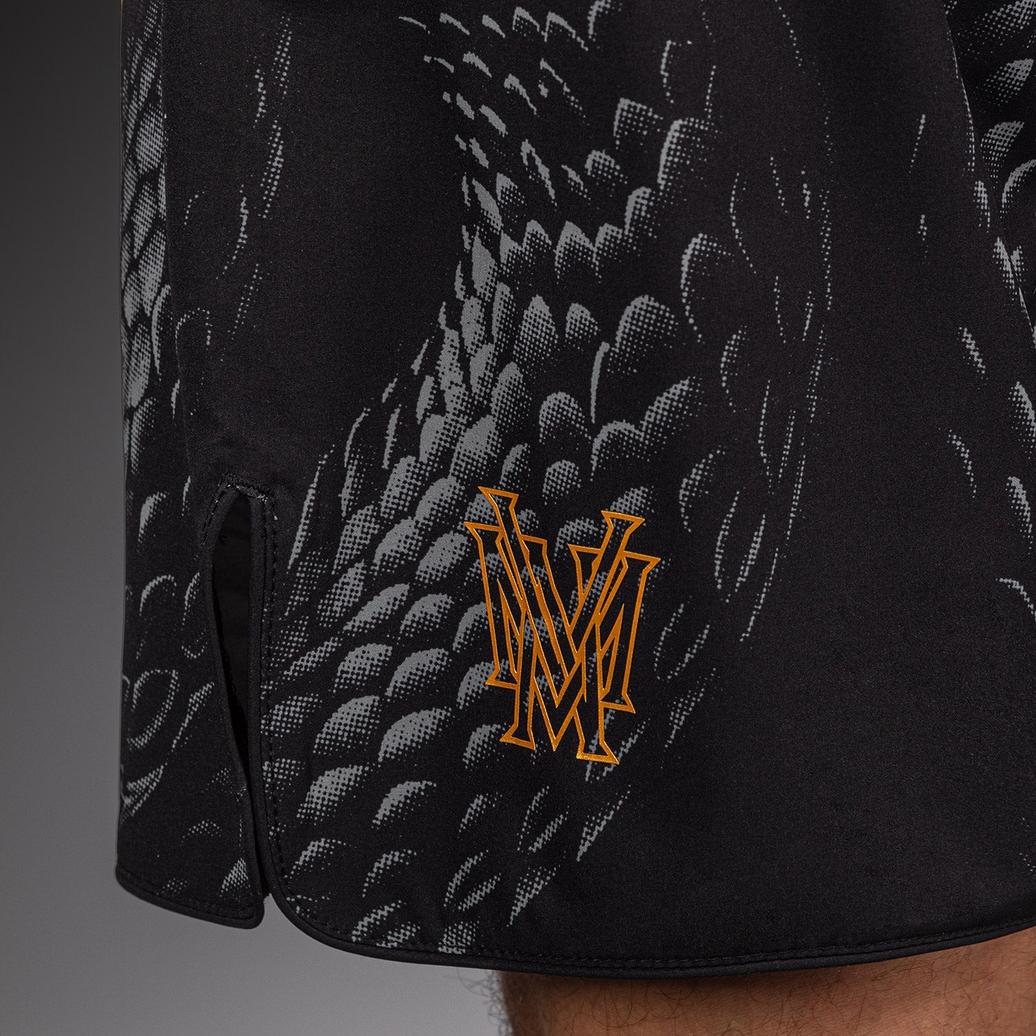 Venum Matupa Fightshorts - Black/Grey/Gold - Image 4
