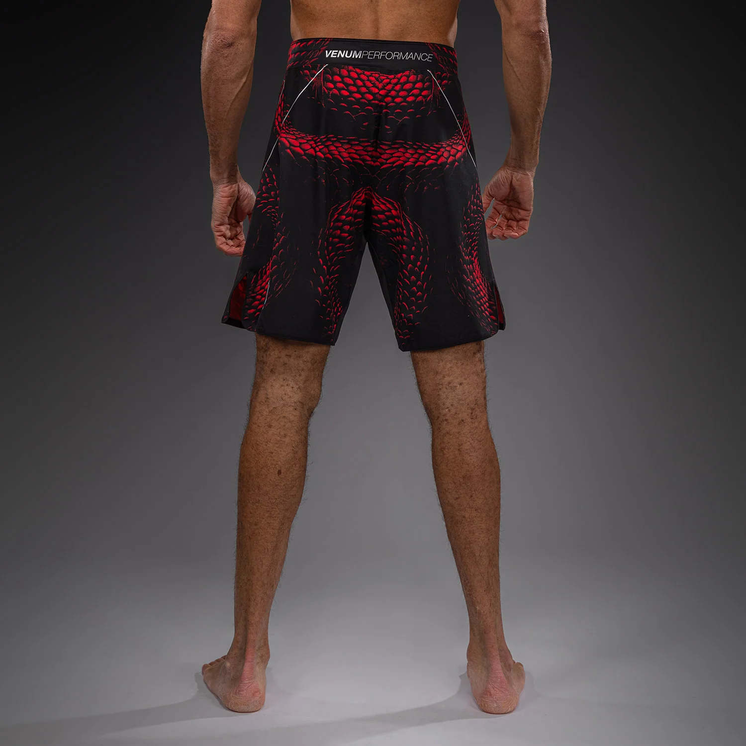 Venum Matupa Fightshorts - Black/Red/Silver - Image 3