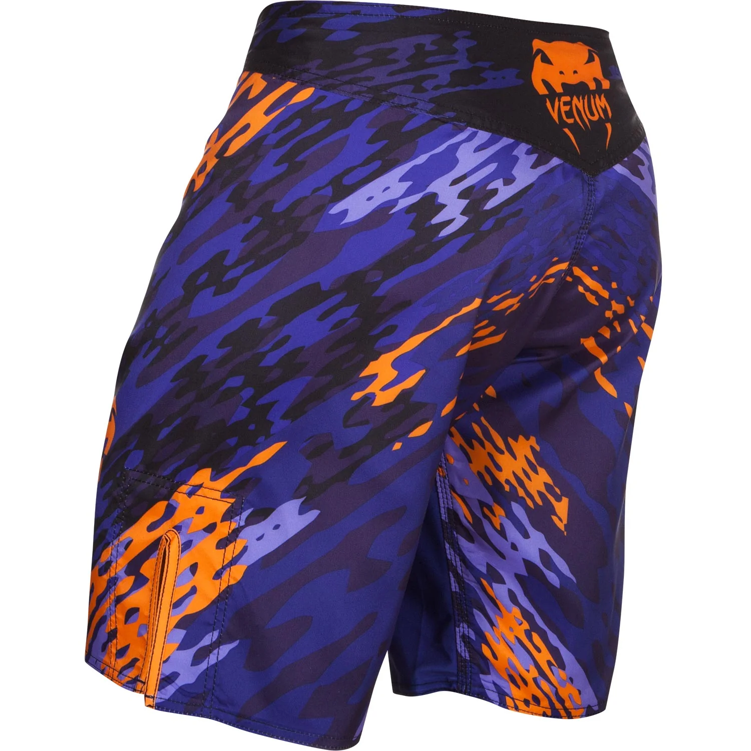 Venum Neo Camo Fightshorts - Blue/Orange/Black - Image 3