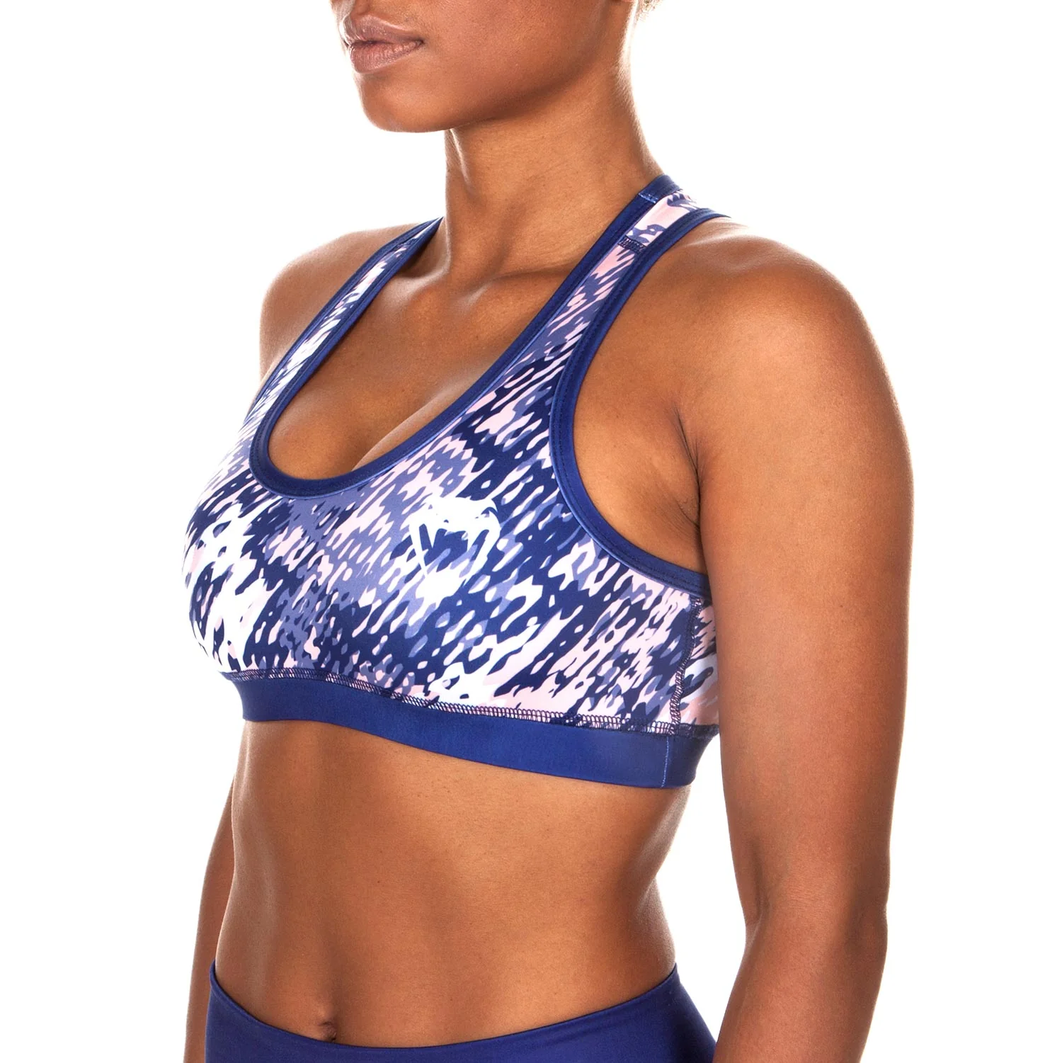 Venum Neo Camo Sports Bra - Navy Blue/Coral