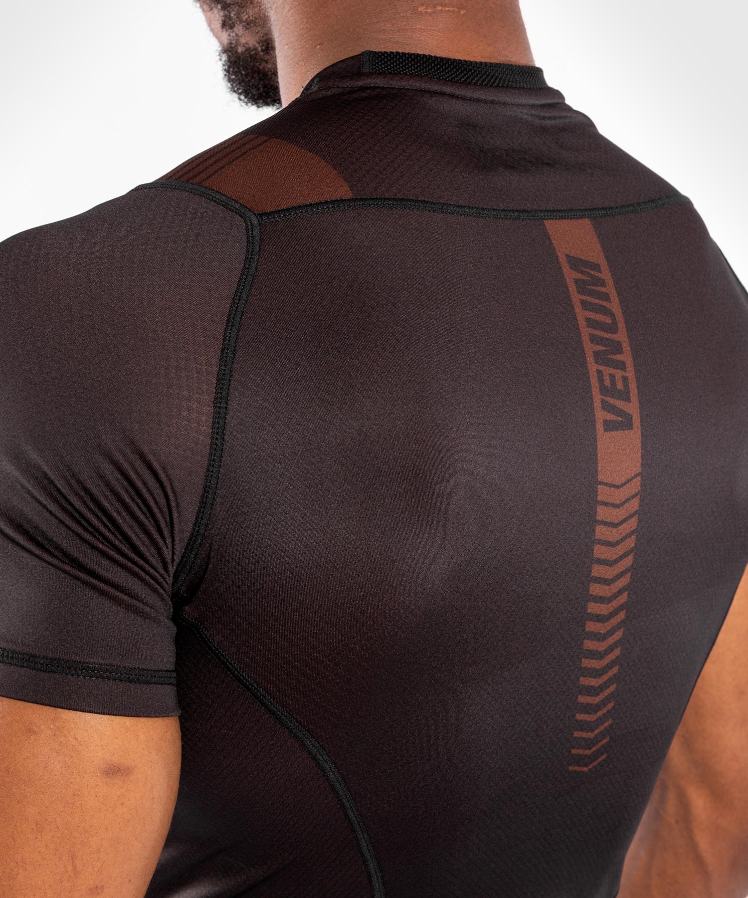 Venum NoGi 3.0 Rashguard - Short Sleeves - Black/Brown - Image 6