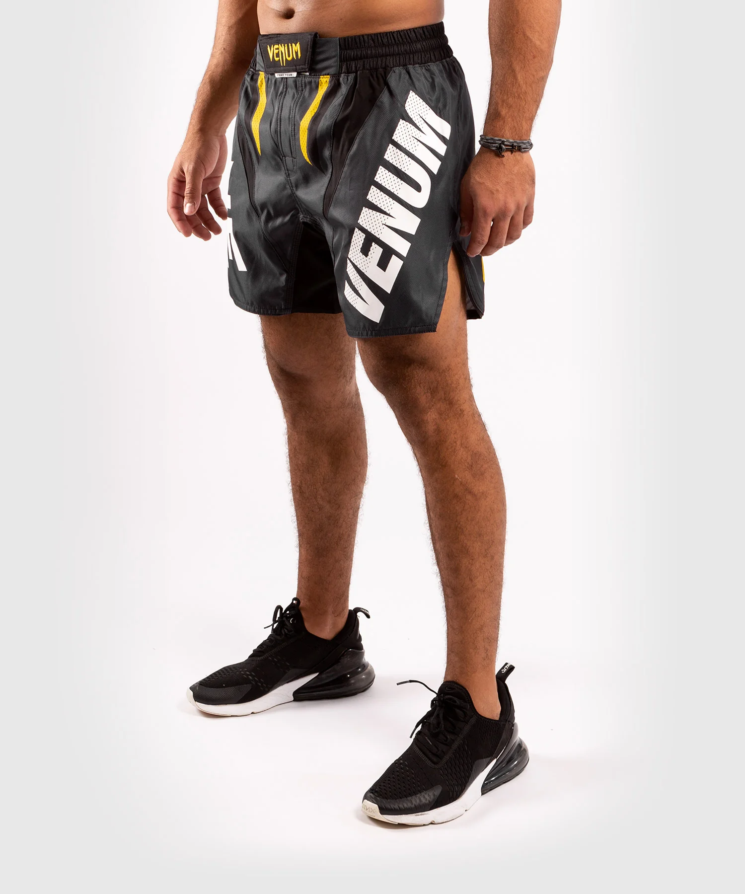 Venum ONE FC Impact Fightshorts - Grey/Yellow - Image 3