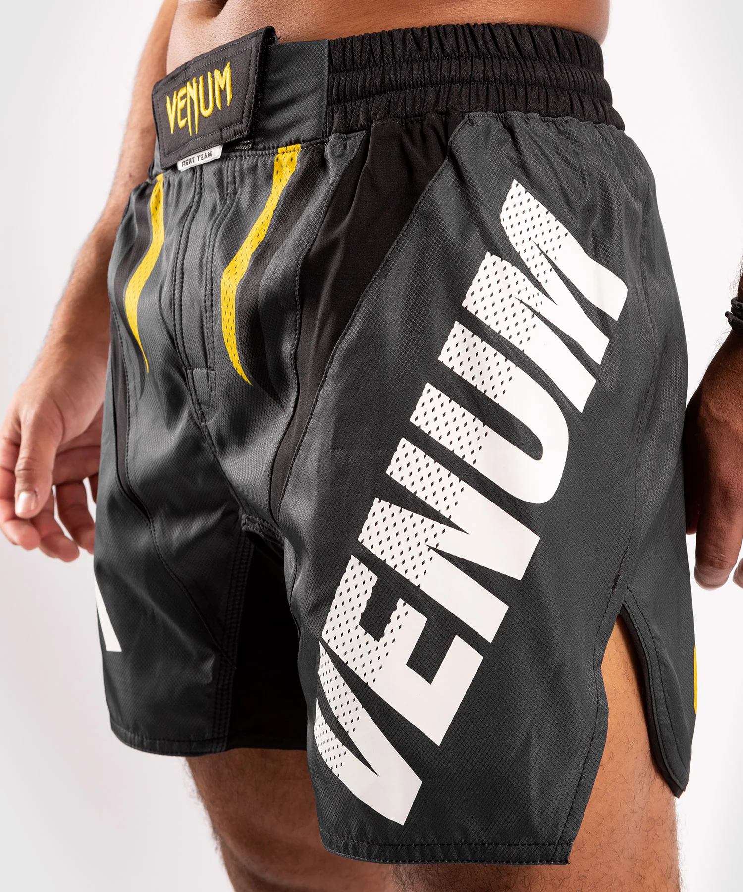 Venum ONE FC Impact Fightshorts - Grey/Yellow - Image 6