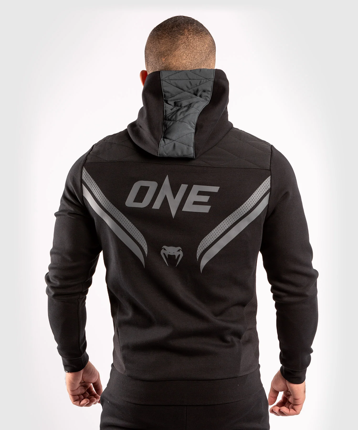 Venum ONE FC Impact Hoodie - Black/Black - Image 10