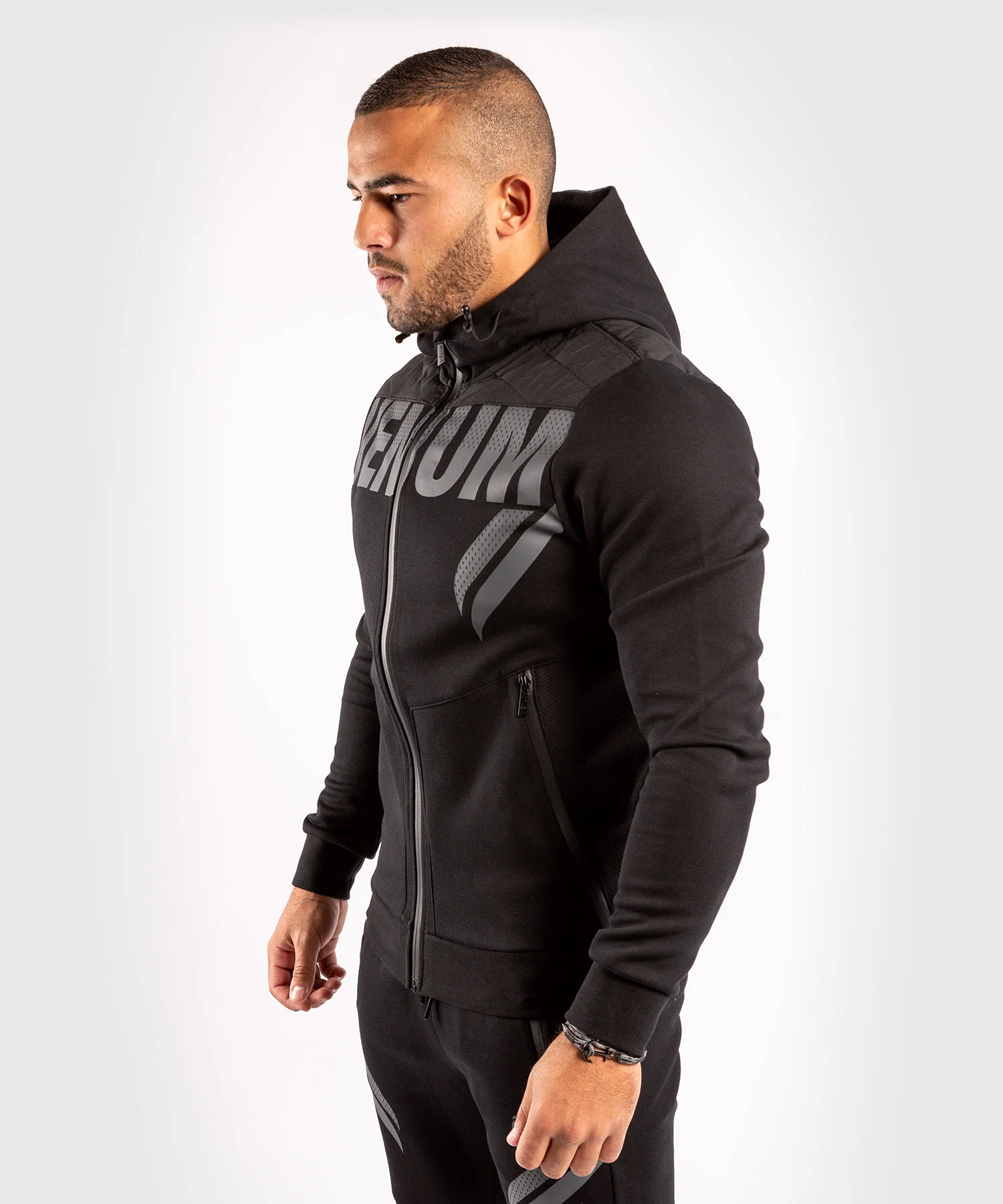 Venum ONE FC Impact Hoodie - Black/Black - Image 11