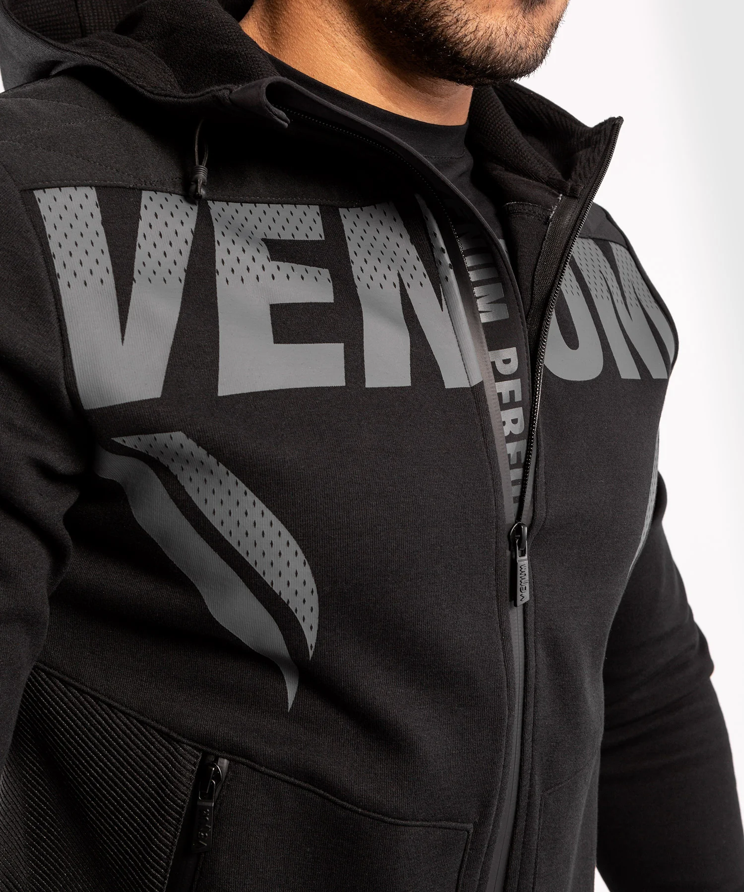 Venum ONE FC Impact Hoodie - Black/Black - Image 13
