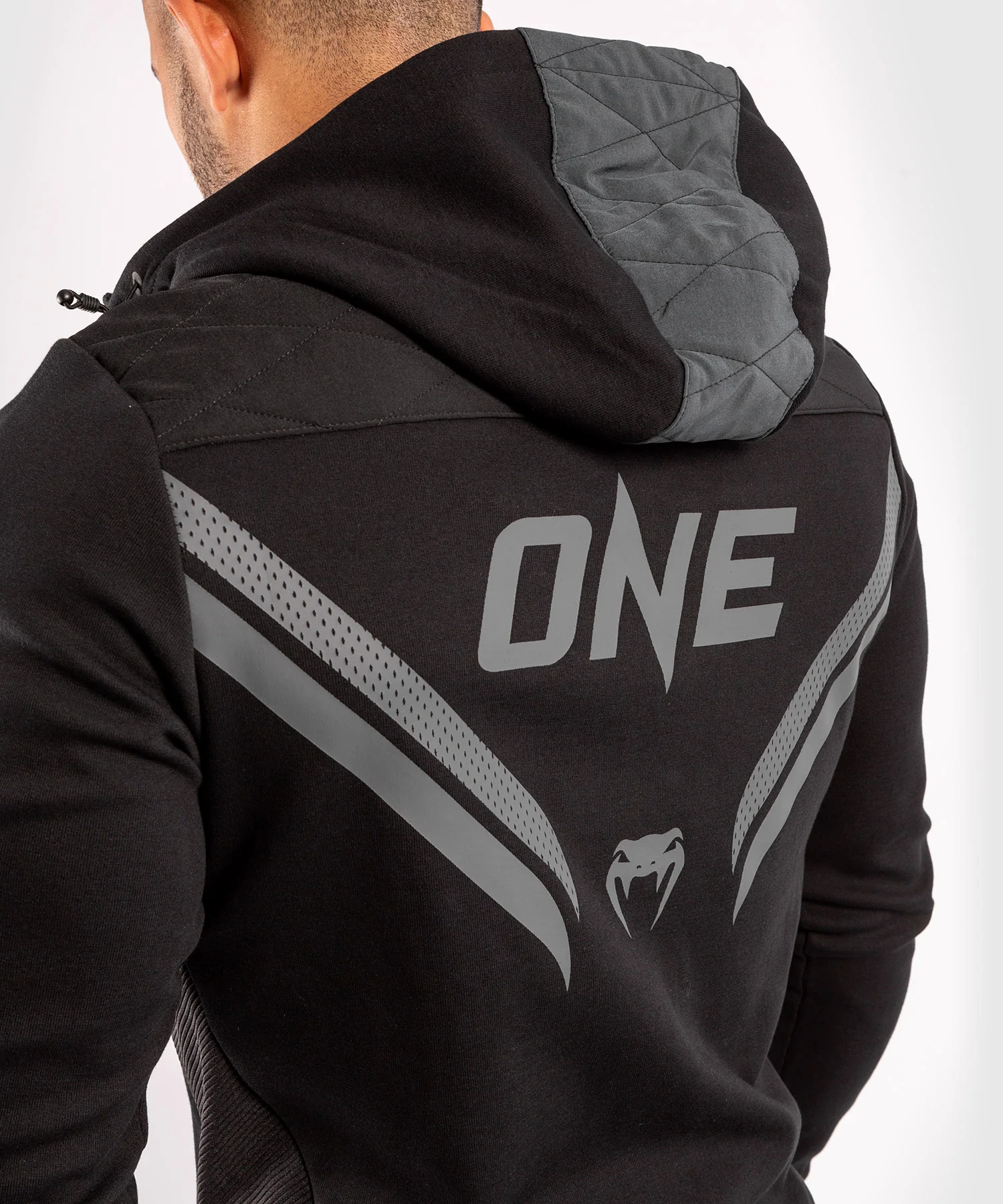 Venum ONE FC Impact Hoodie - Black/Black - Image 14