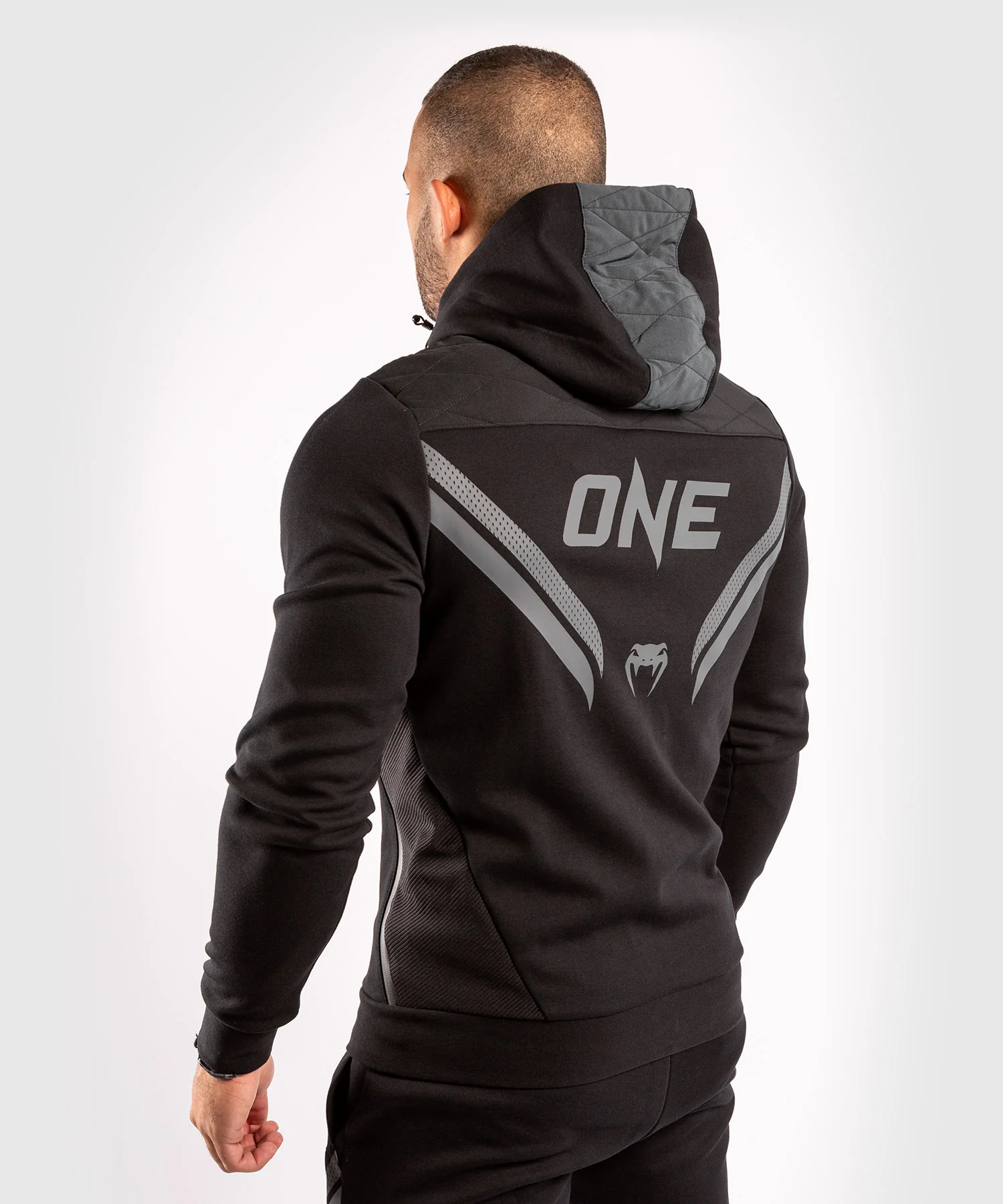 Venum ONE FC Impact Hoodie - Black/Black - Image 4