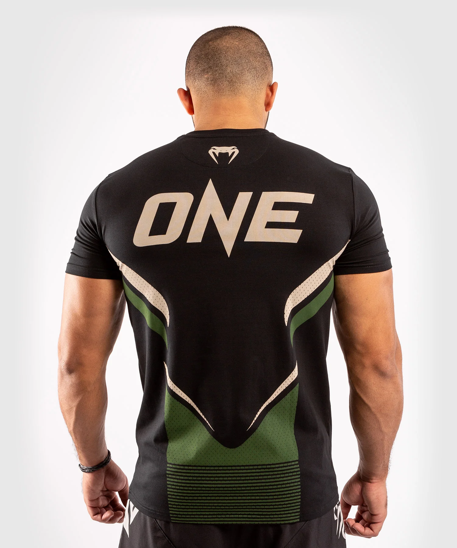 Venum ONE FC Impact T-shirt - Black/Khaki - Image 2