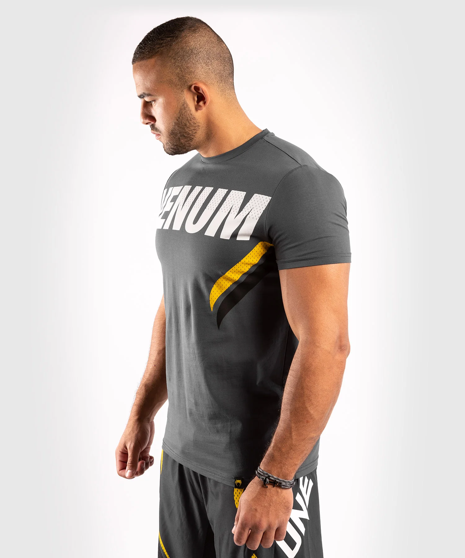 Venum ONE FC Impact T-shirt - Grey/Yellow - Image 3