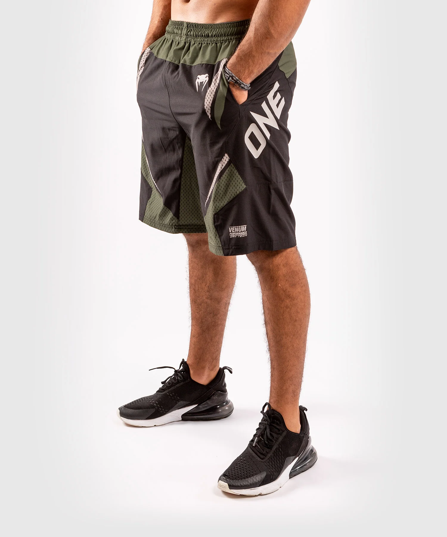 Venum ONE FC Impact Training shorts - Black/Khaki - Image 3