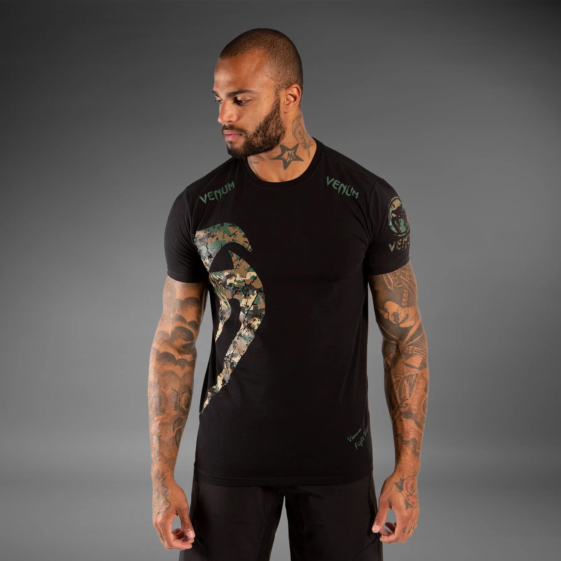 Venum Original Giant T-Shirt - Black/Forest-Camo