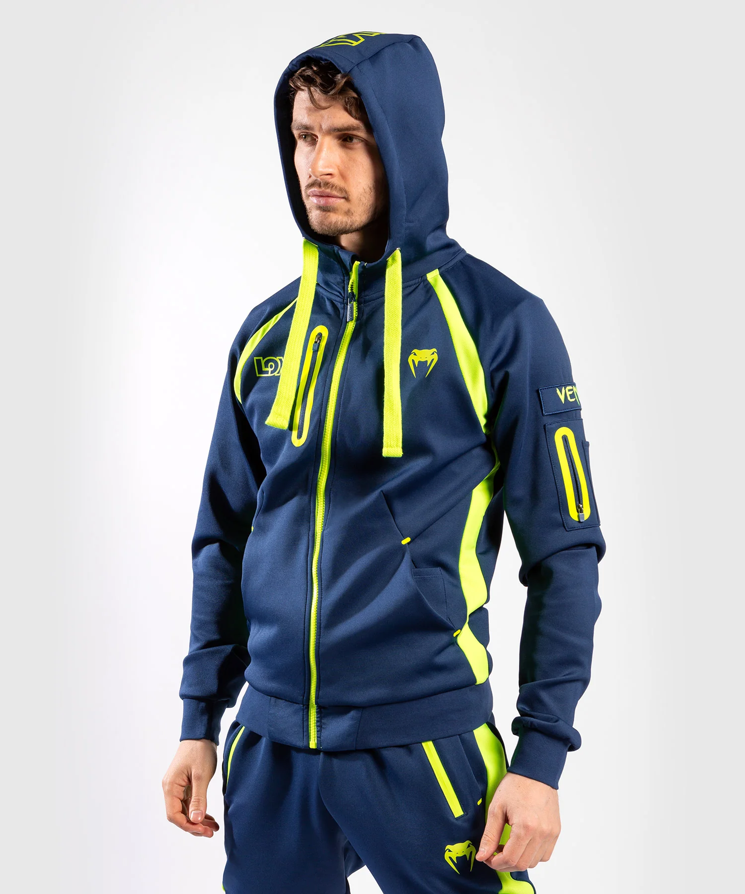 Venum Origins Hoodie Loma Edition Blue/Yellow - Image 3