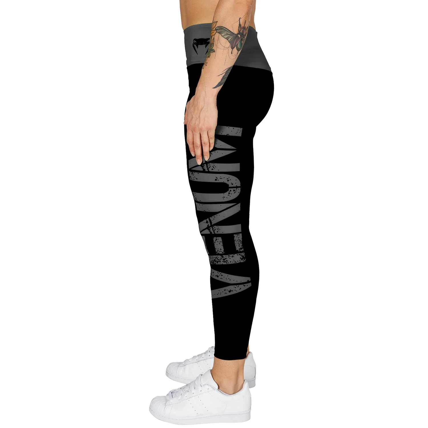 Venum Power Leggings - Black/Grey - Image 3