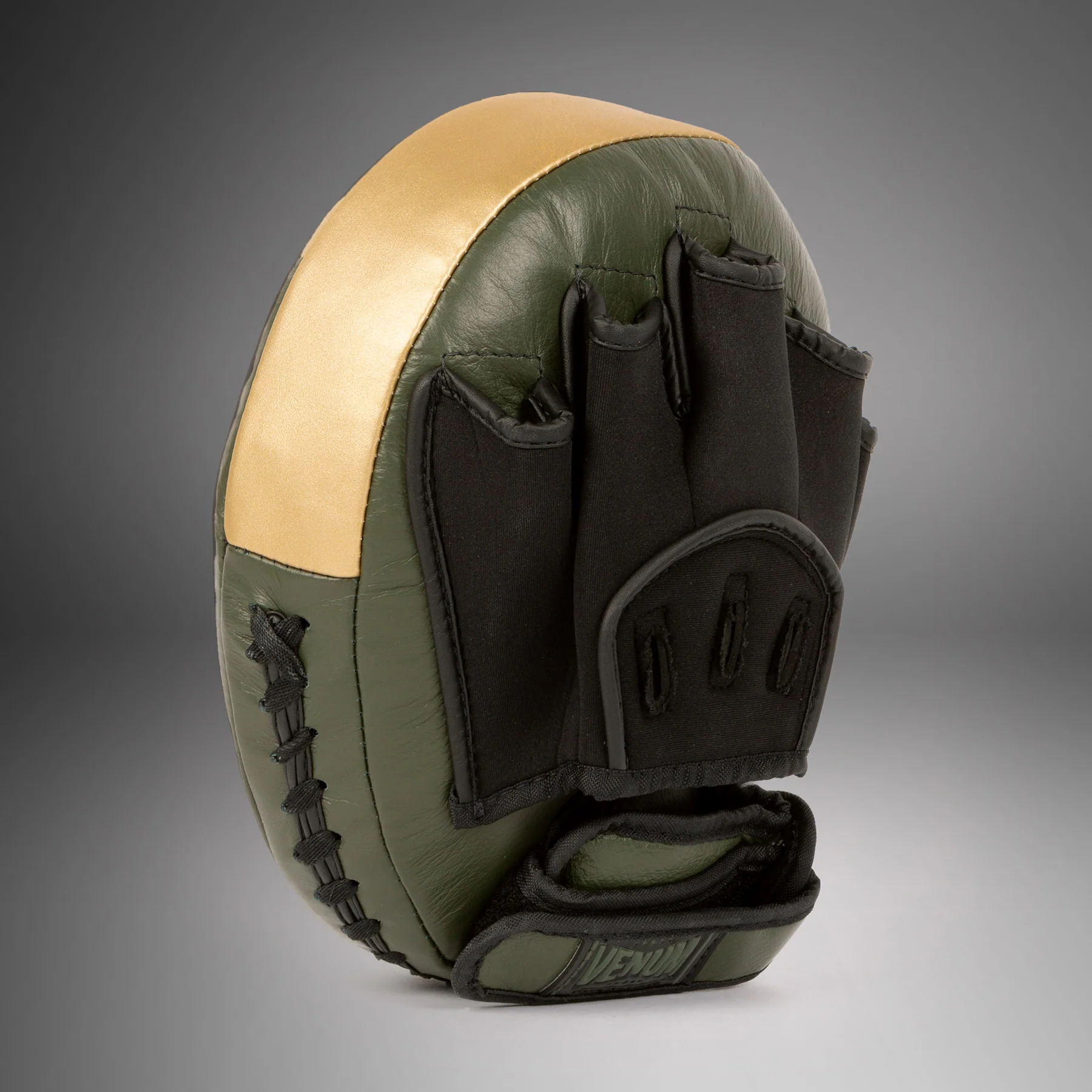 Venum Pro Boxing Big Punch Mitts (Pair) - Khaki/Gold - Image 3