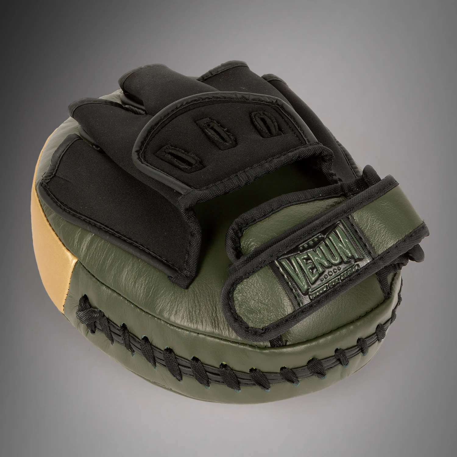Venum Pro Boxing Big Punch Mitts (Pair) - Khaki/Gold - Image 4