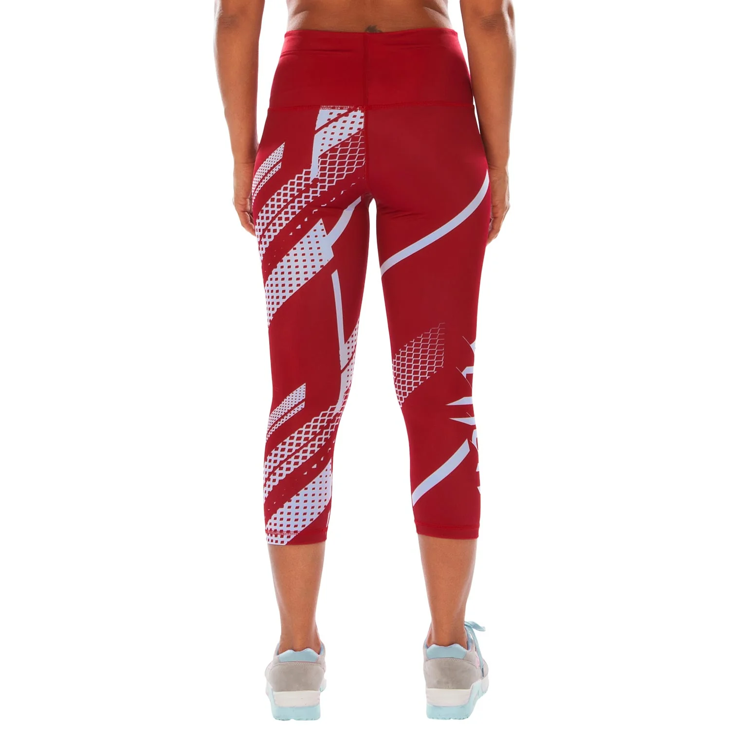 Venum Rapid Cropped Leggings - Coral/Light cyan - Image 4