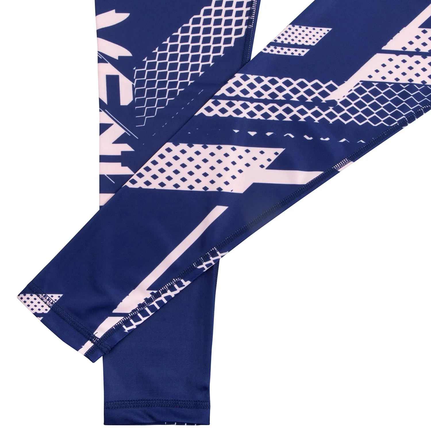 Venum Rapid Cropped Leggings - Navy Blue/Coral - Image 6