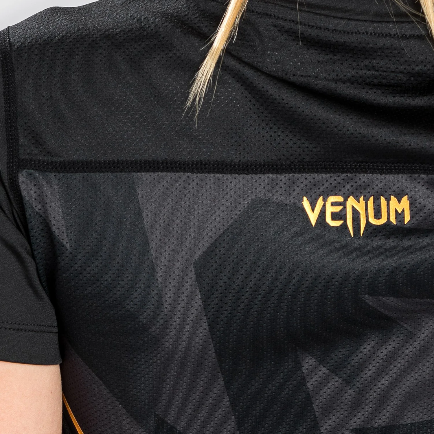 Venum Razor Dry Tech T-Shirt - For Women - Black/Gold - Image 6