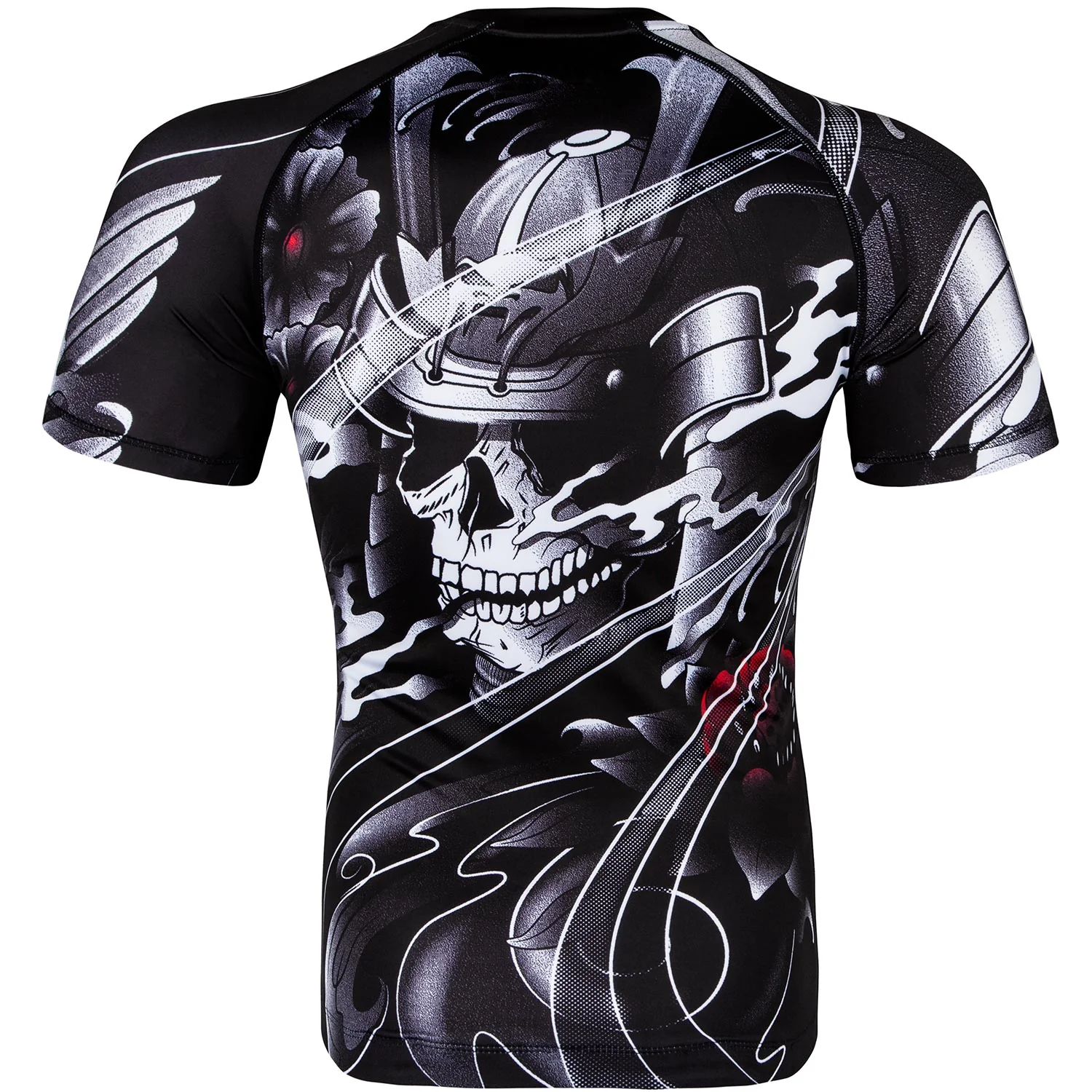 Venum Samurai Skull Rashguard - Short Sleeves - Black - Image 4