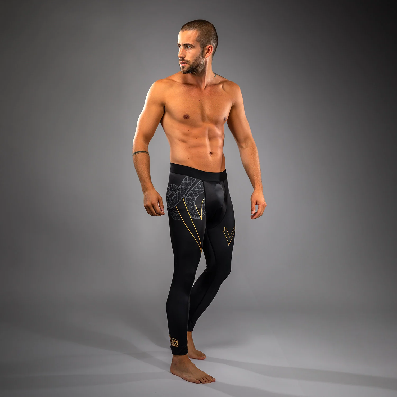 Venum Serpenti Spats - Black/Silver/Gold