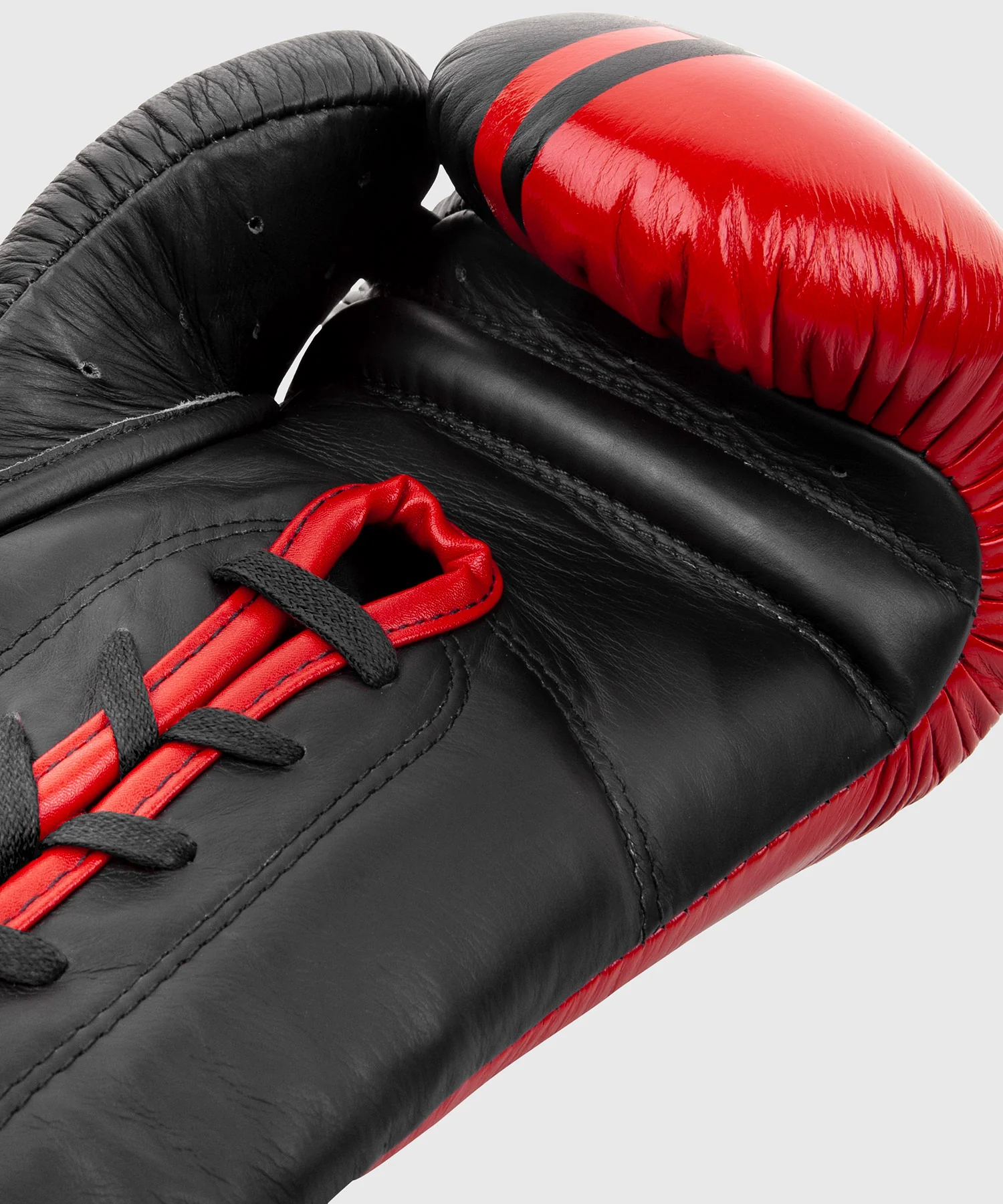 Venum Shield Pro Boxing Gloves - With Laces - Black/Red - Image 5