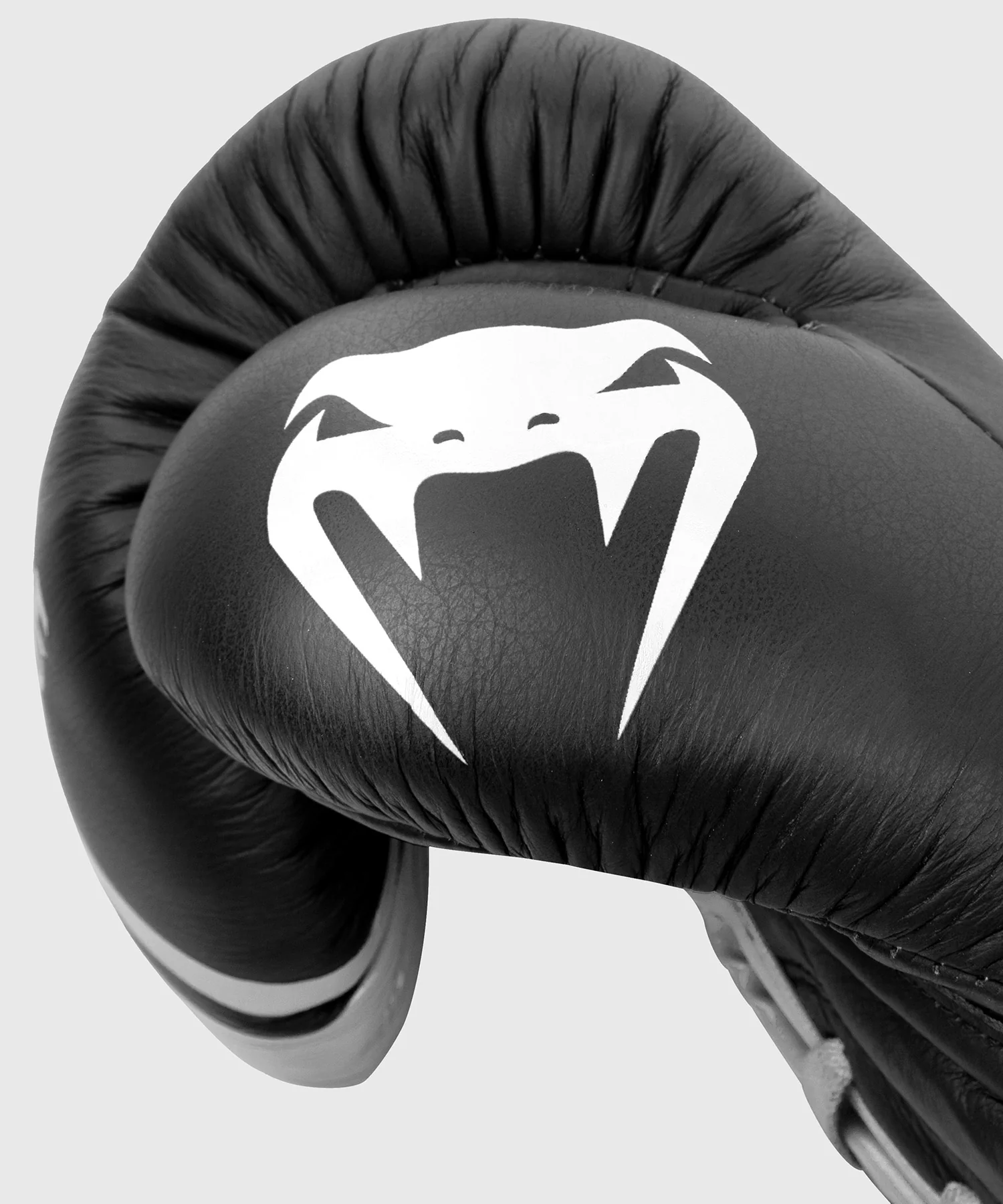 Venum Shield Pro Boxing Gloves - With Laces - Black/White - Image 8