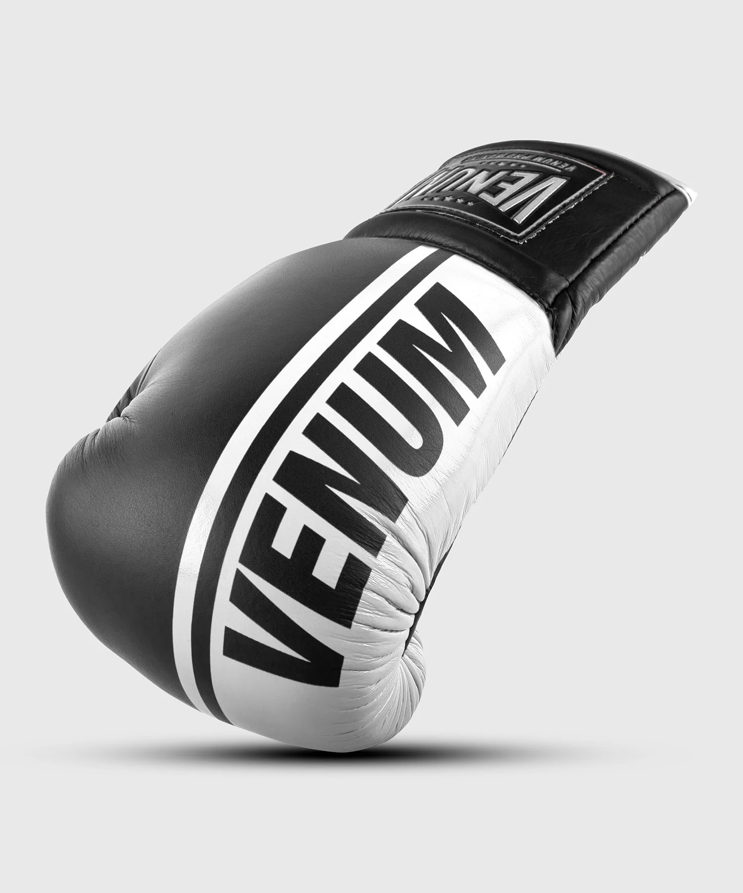 Venum Shield Pro Boxing Gloves - With Laces - Black/White - Image 9