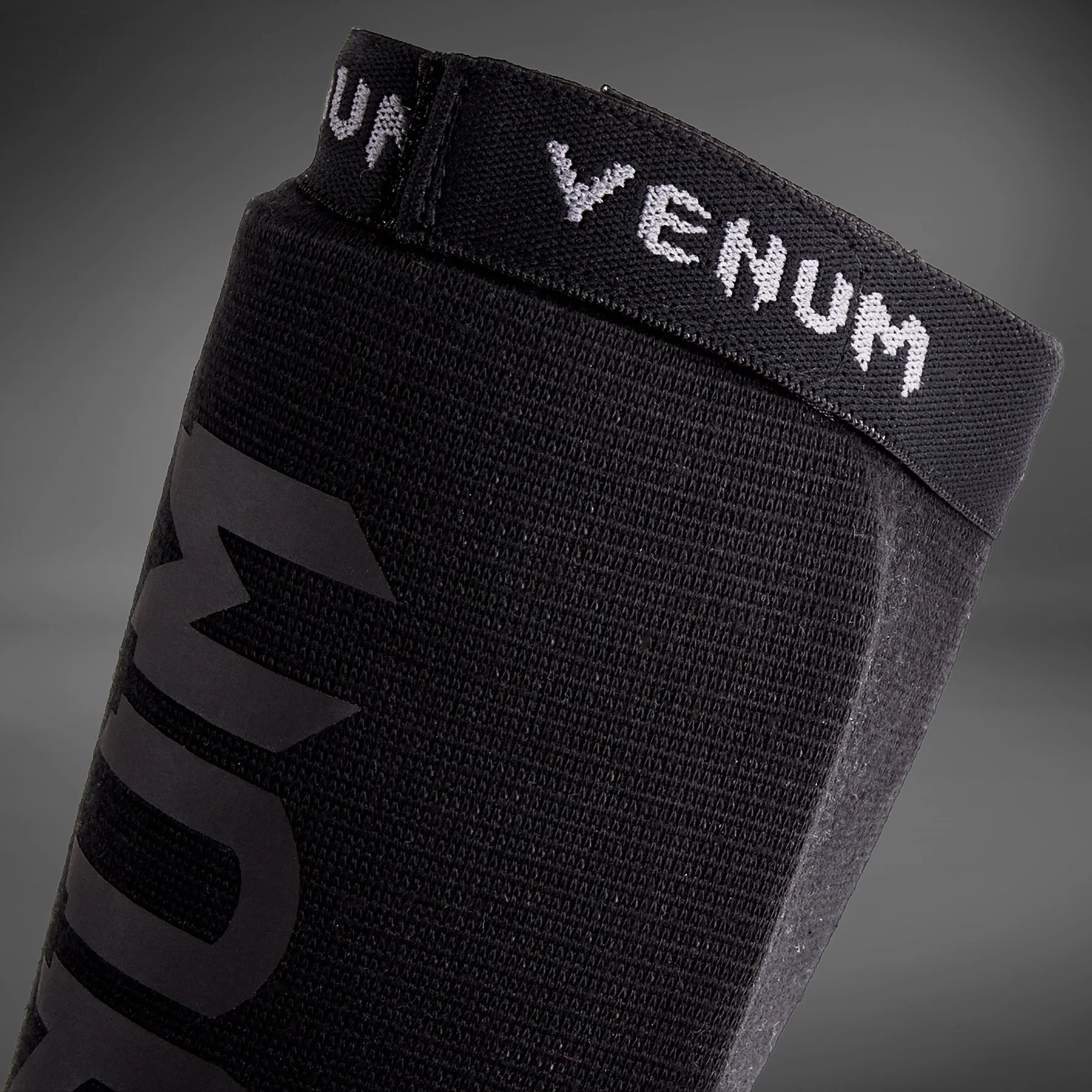 Venum Kontact Shin Guards Without Foot - Black/Black - Image 3