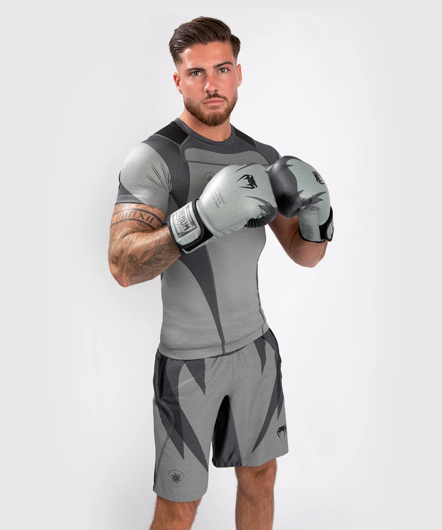 Venum Stone Rashguard - Short Sleeves - Mineral Green - Image 3