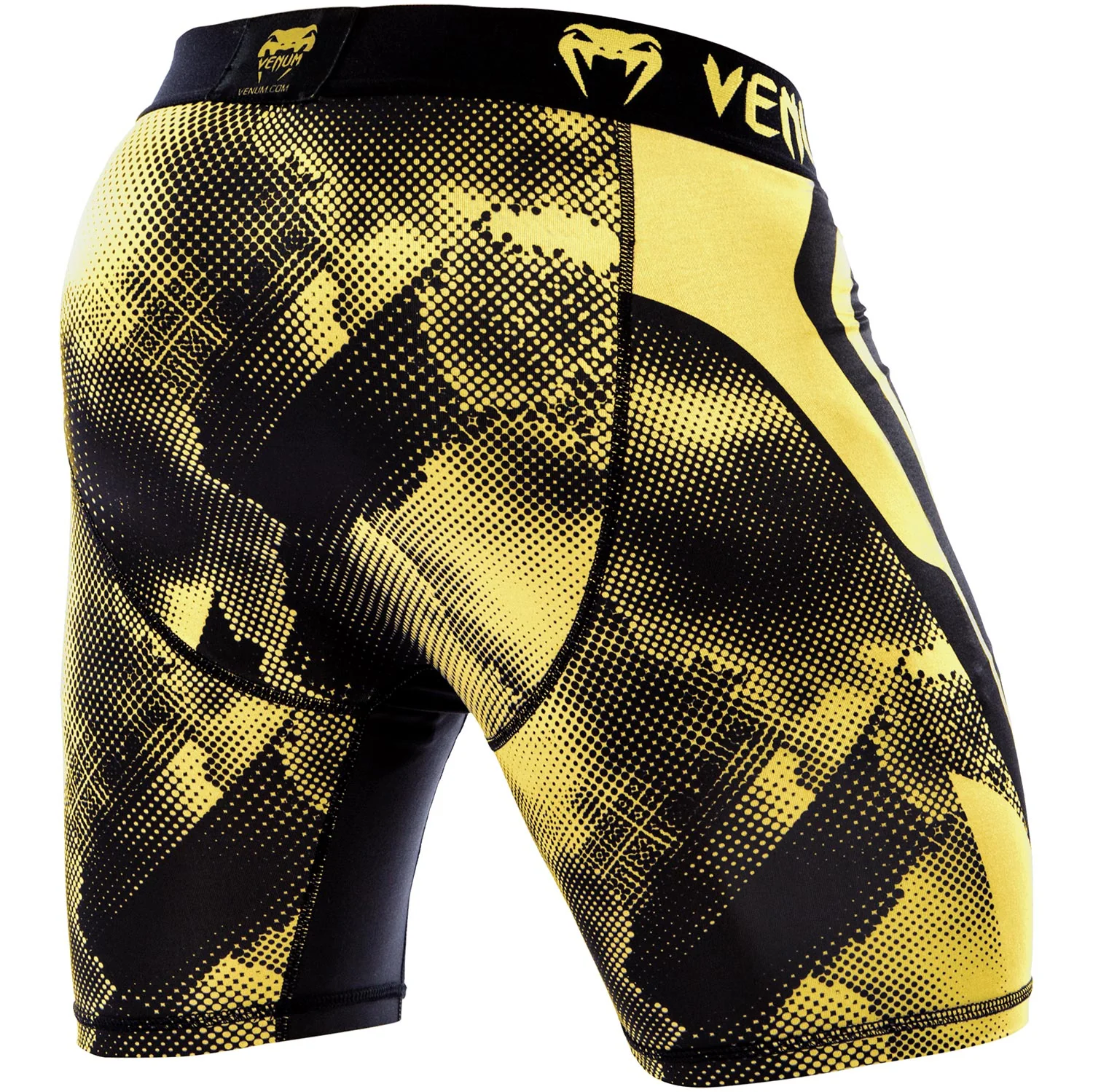 Venum Technical Compression Shorts - Black/Yellow - Image 3