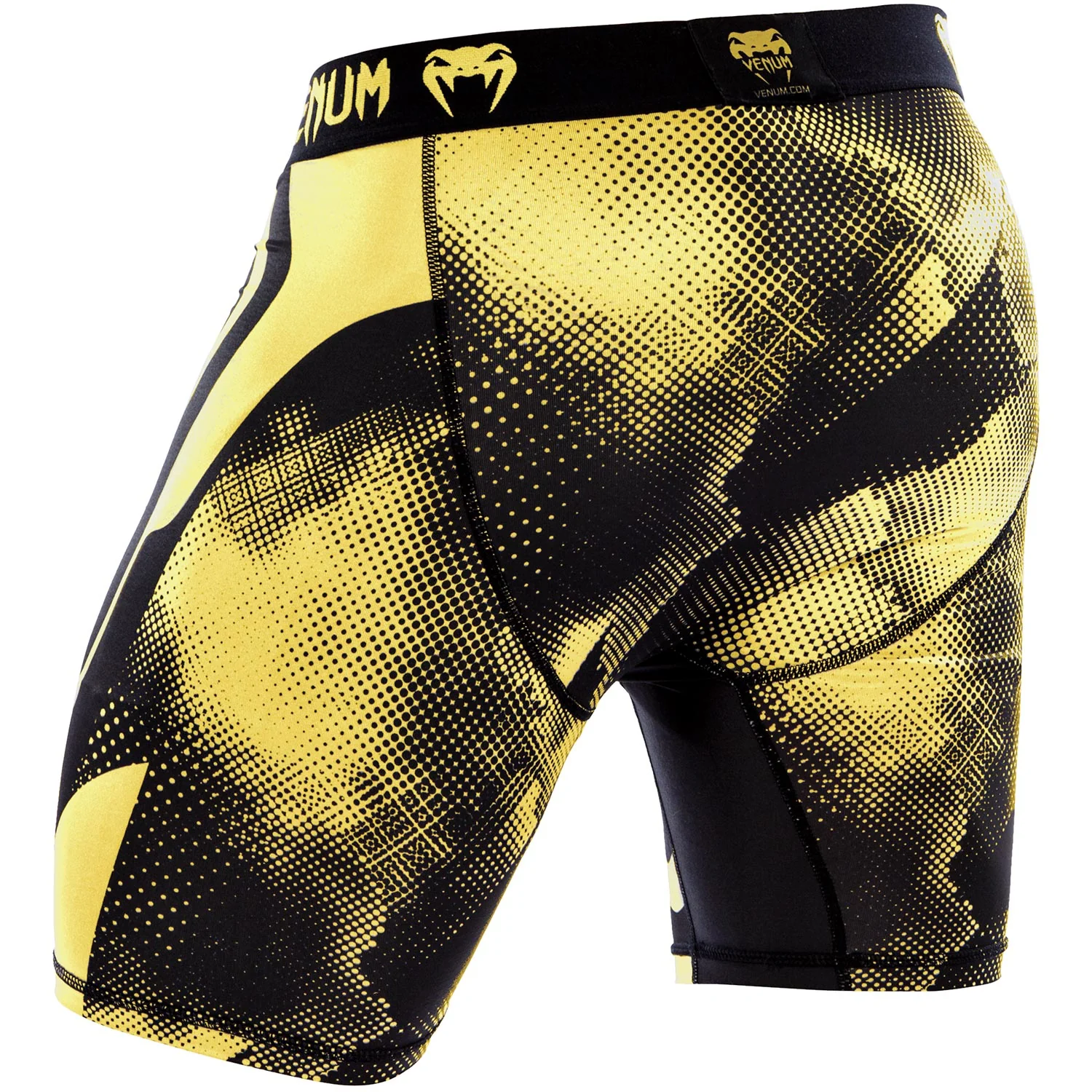 Venum Technical Compression Shorts - Black/Yellow - Image 4
