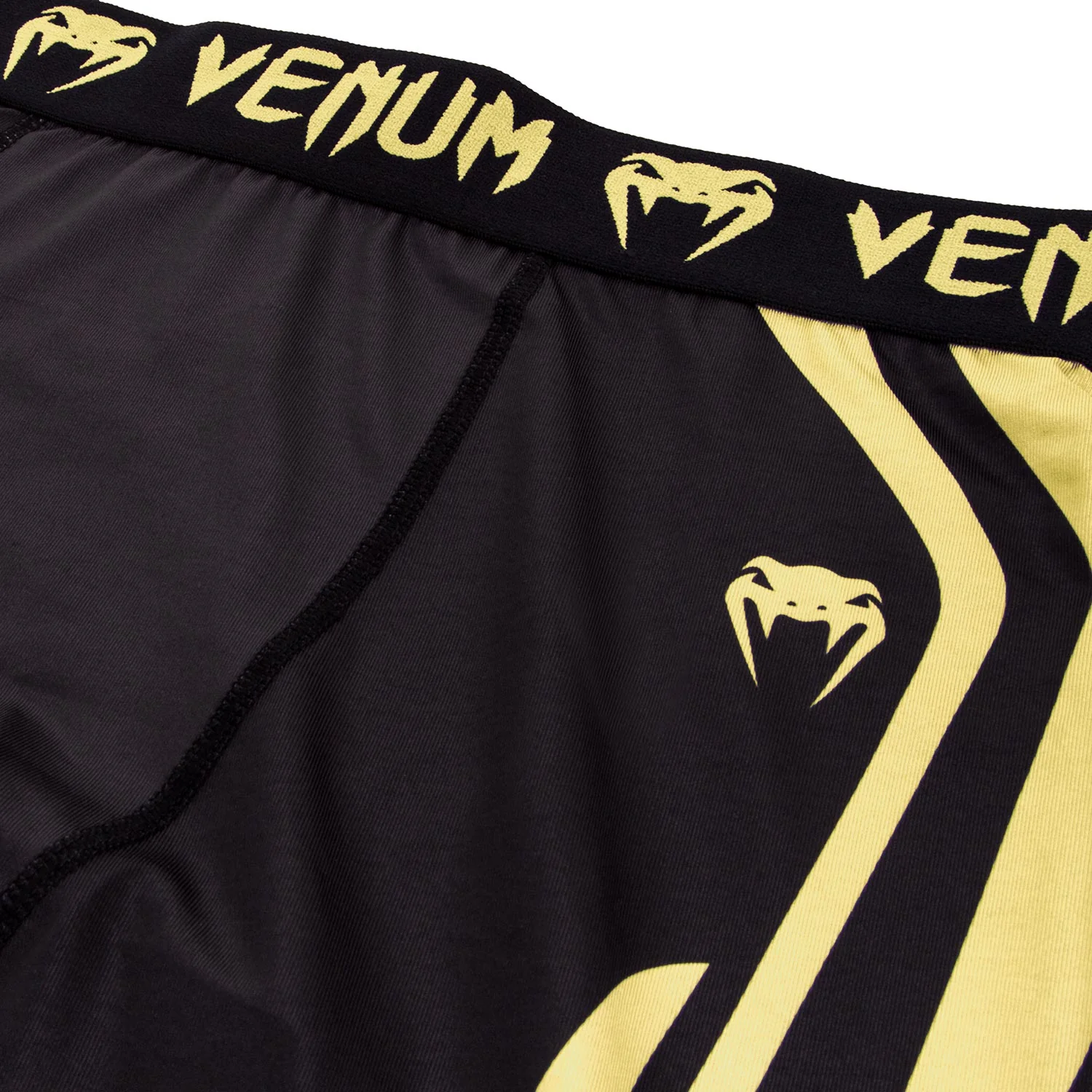Venum Technical Compression Shorts - Black/Yellow - Image 5