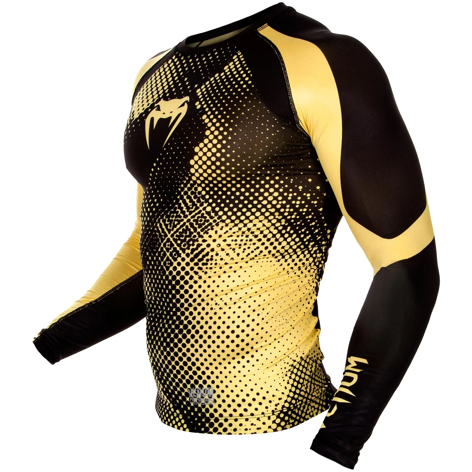 Venum Technical Compression T-shirt - Long Sleeves - Black/Yellow - Image 2