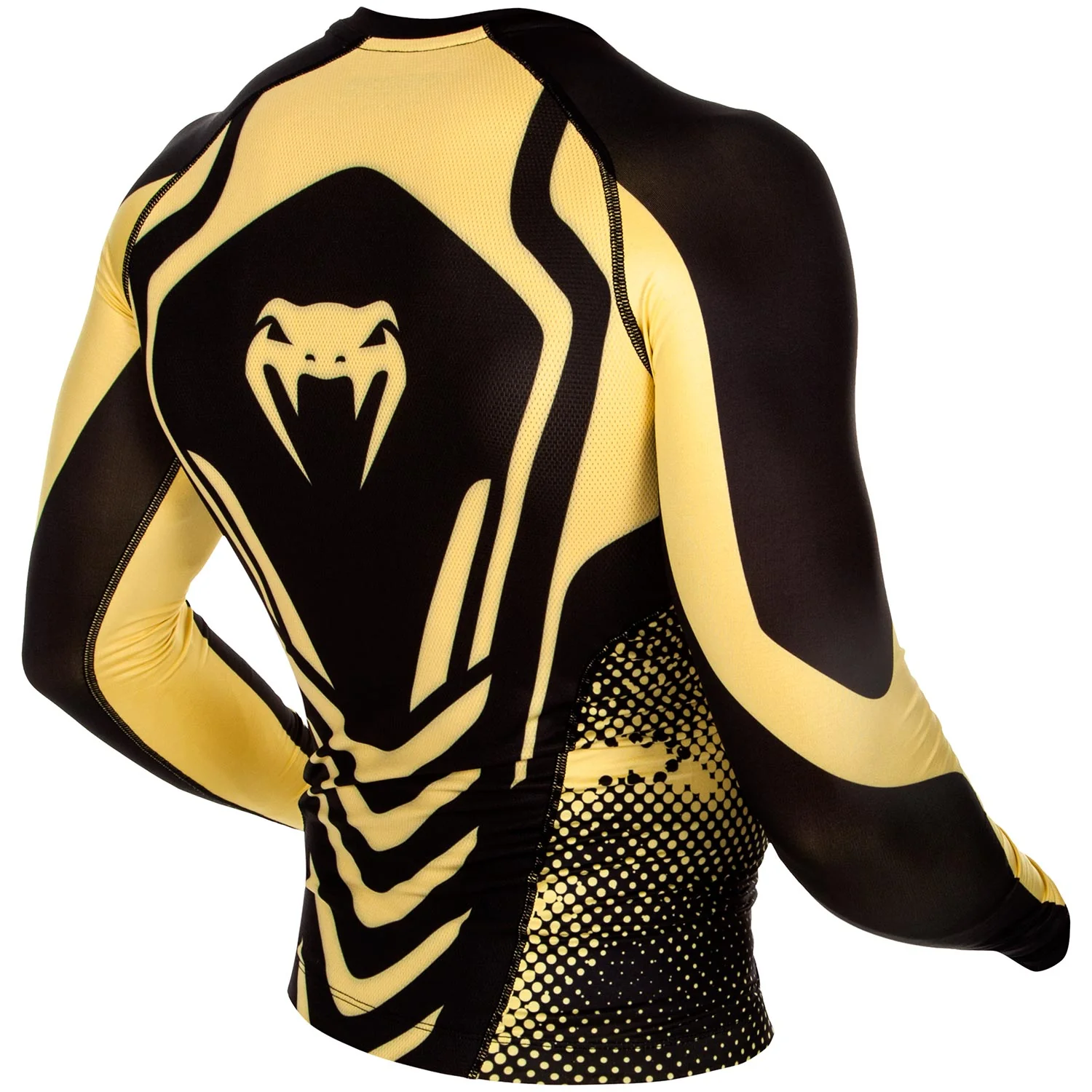 Venum Technical Compression T-shirt - Long Sleeves - Black/Yellow - Image 3