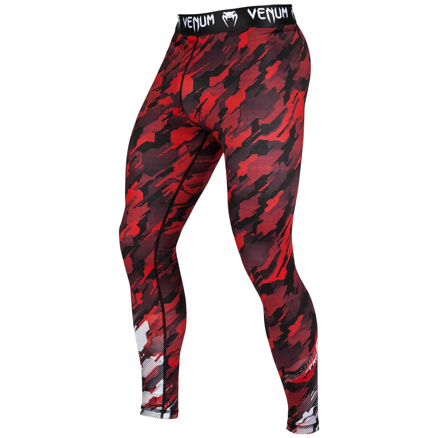 Venum Tecmo Compression Tights - Red/White - Image 2